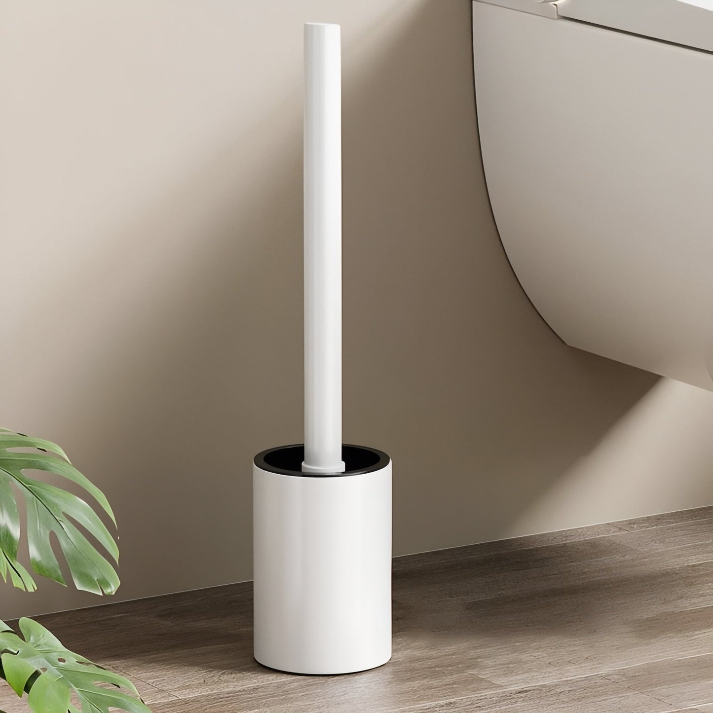 Brosse De Toilette En Acier Avec Support Mural