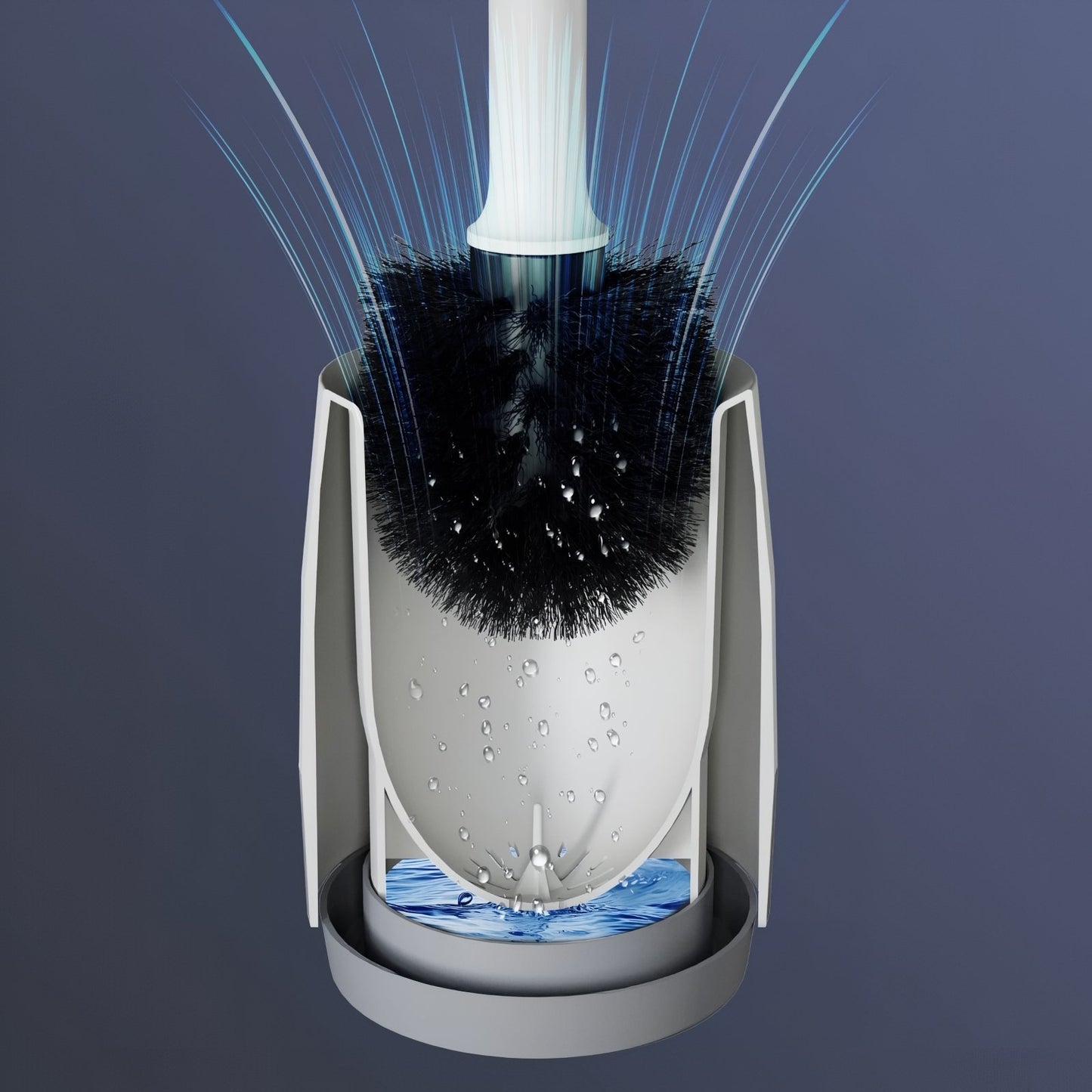 Brosse De Toilette Moderne Avec Base Étanche