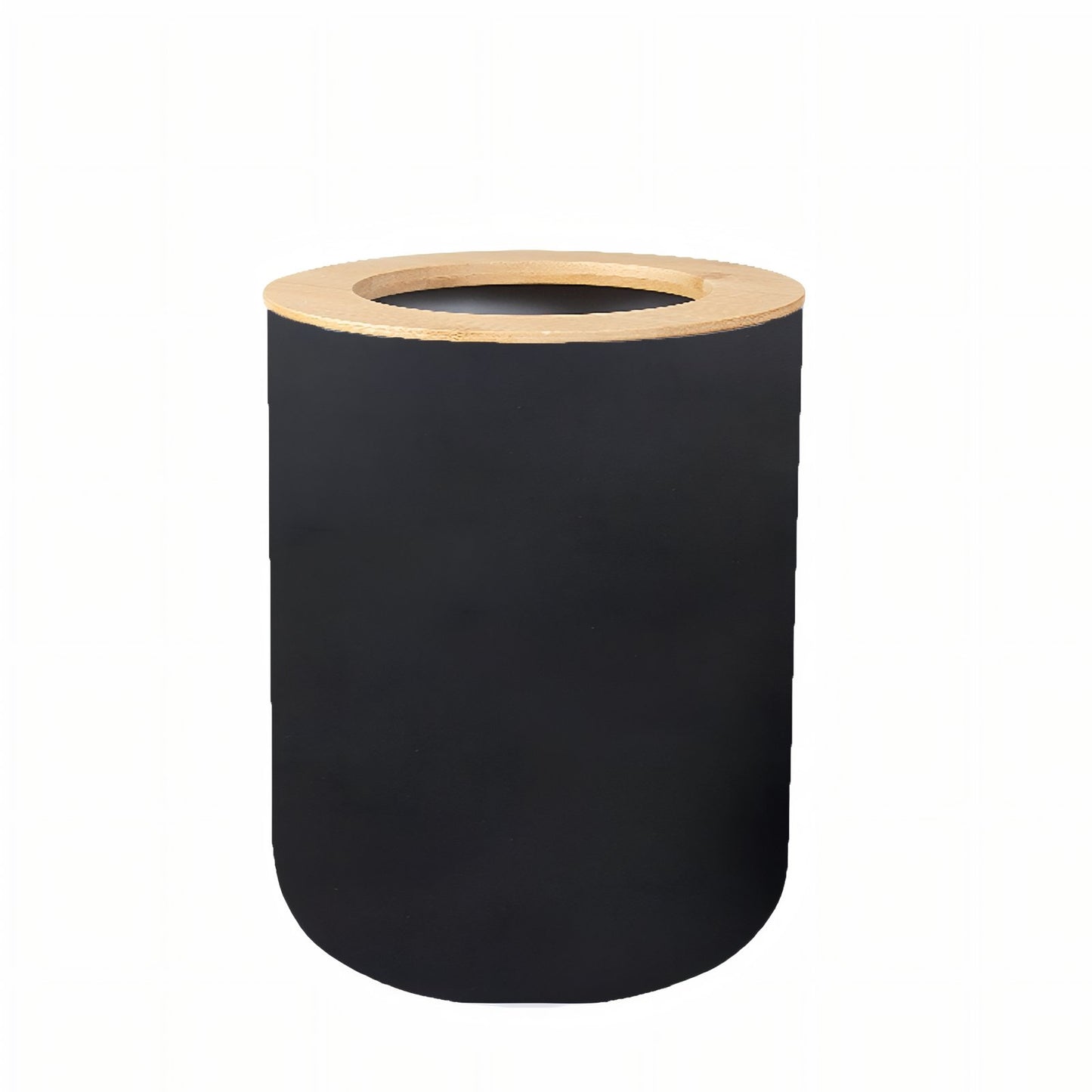 Poubelle Cylindrique En Bois Et Métal