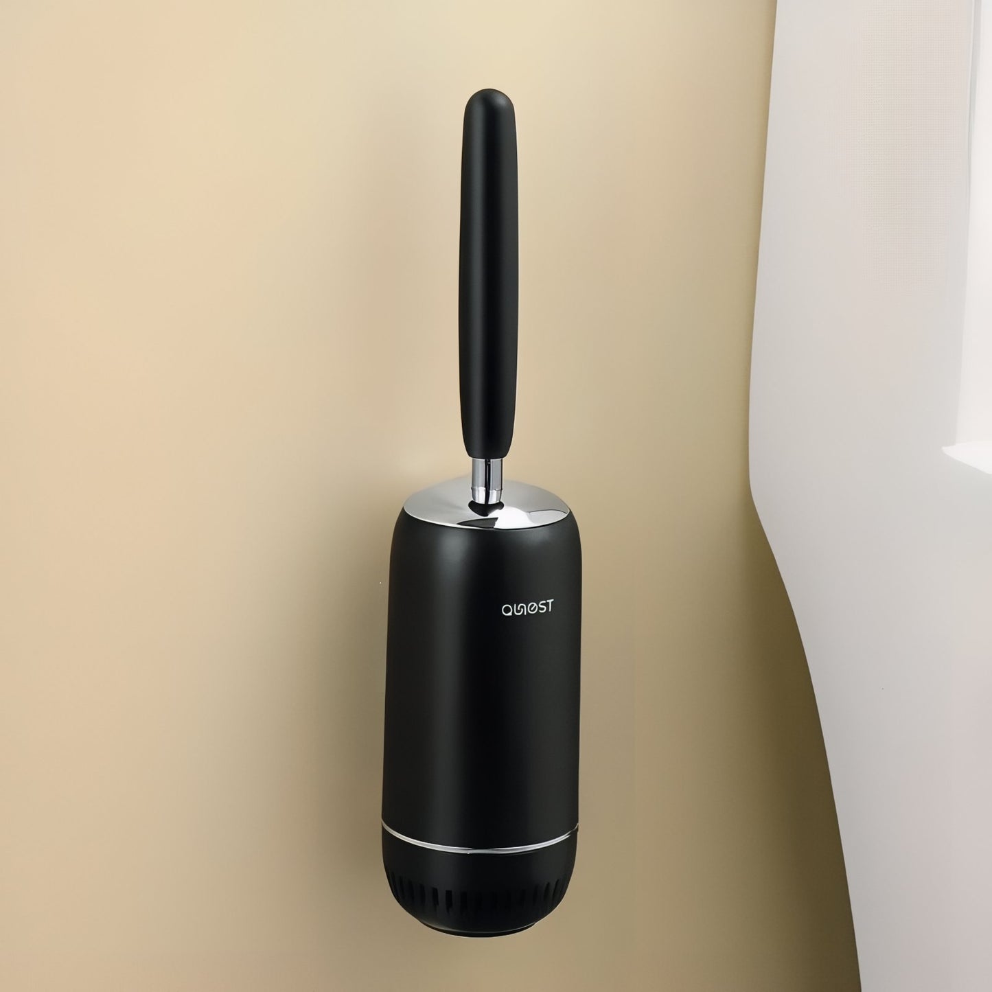 Brosse De Toilette Murale En Silicone Avec Finition Dorée