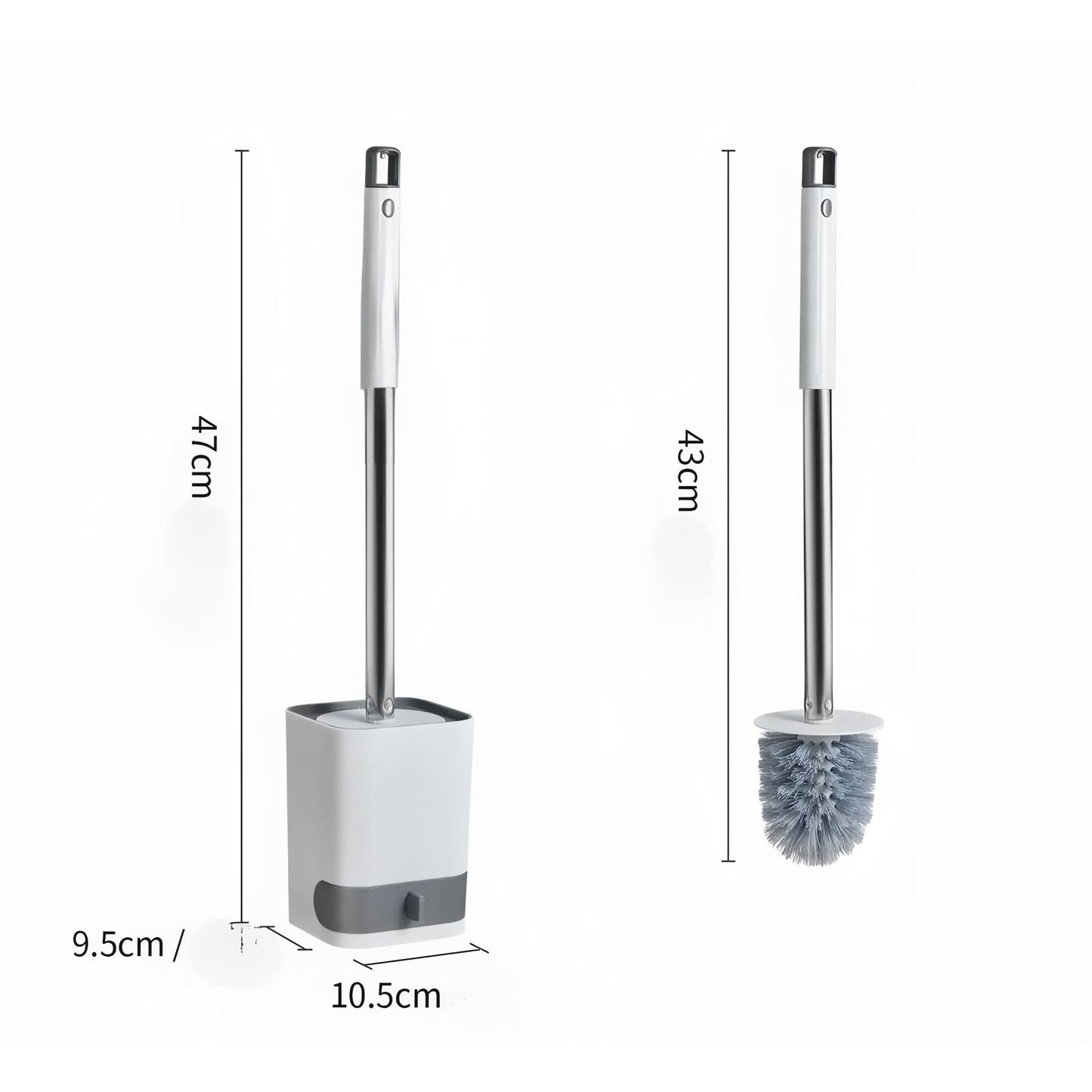 Brosse de Toilette Noir ou Blanc avec Receveur