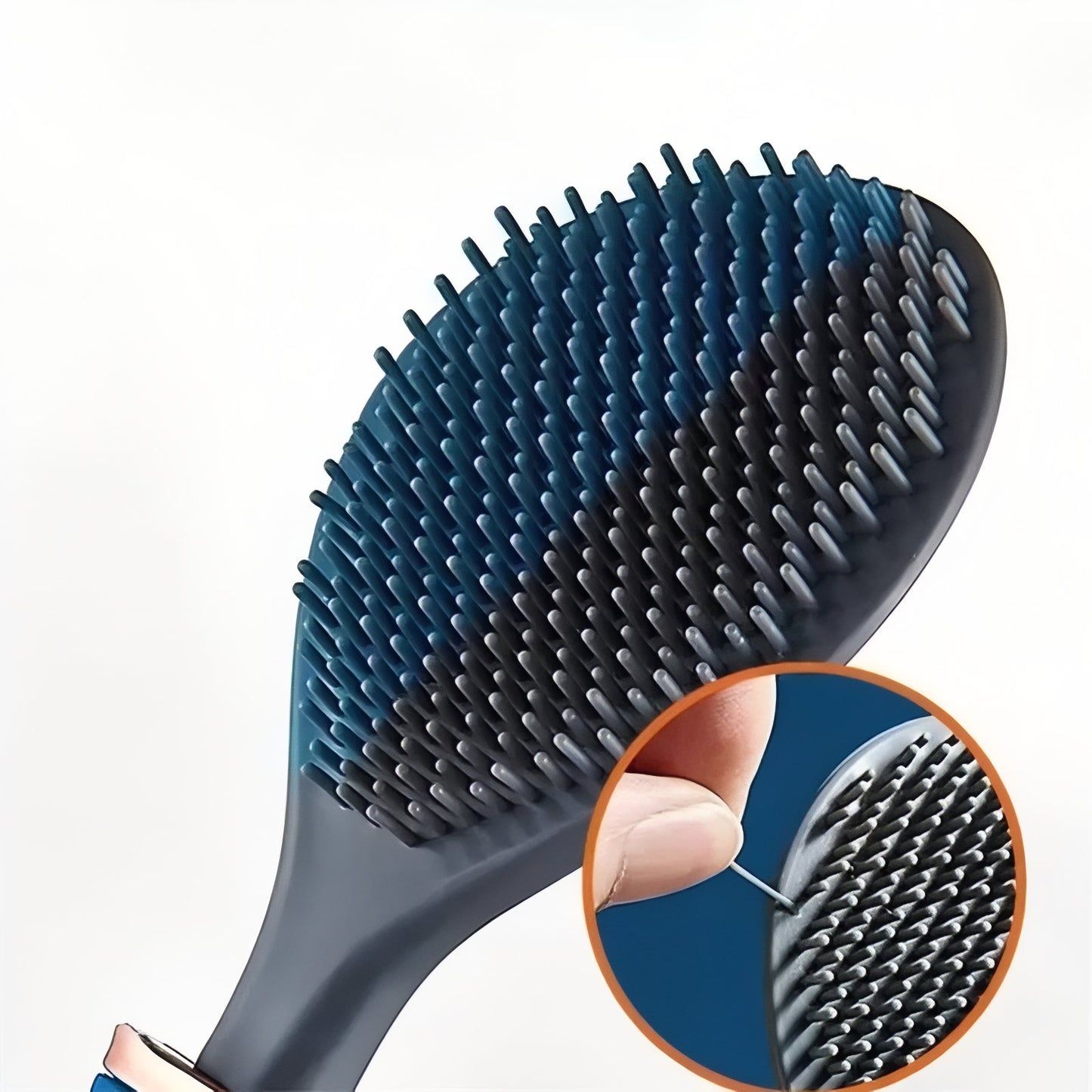 Brosse De Toilette Bleu Avec Détails Dorés