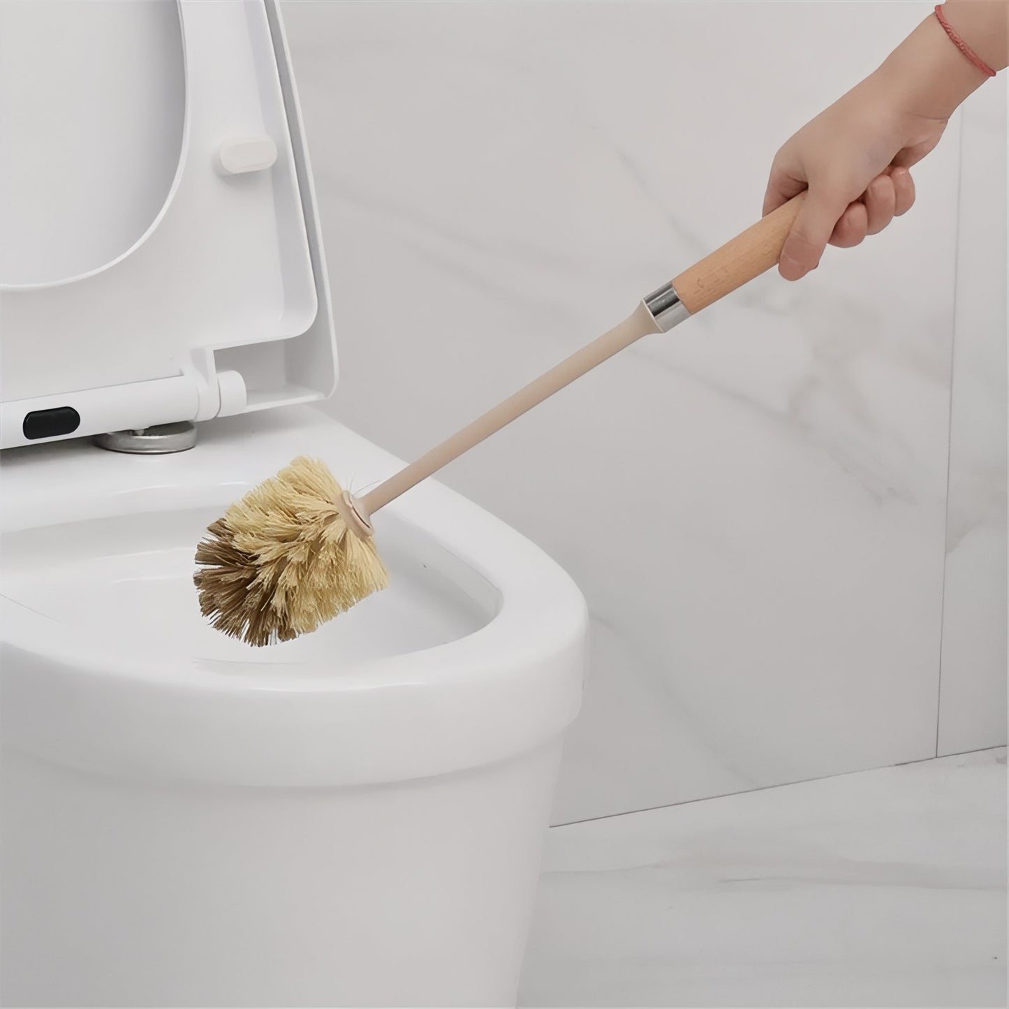 Brosse De Toilette En Bois Avec Fibres Naturelles Écologiques
