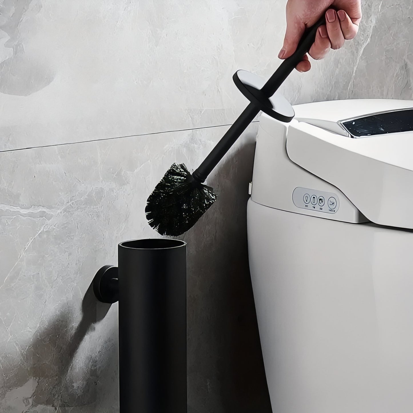 Brosse De Toilette Mural En Acier Inoxydable