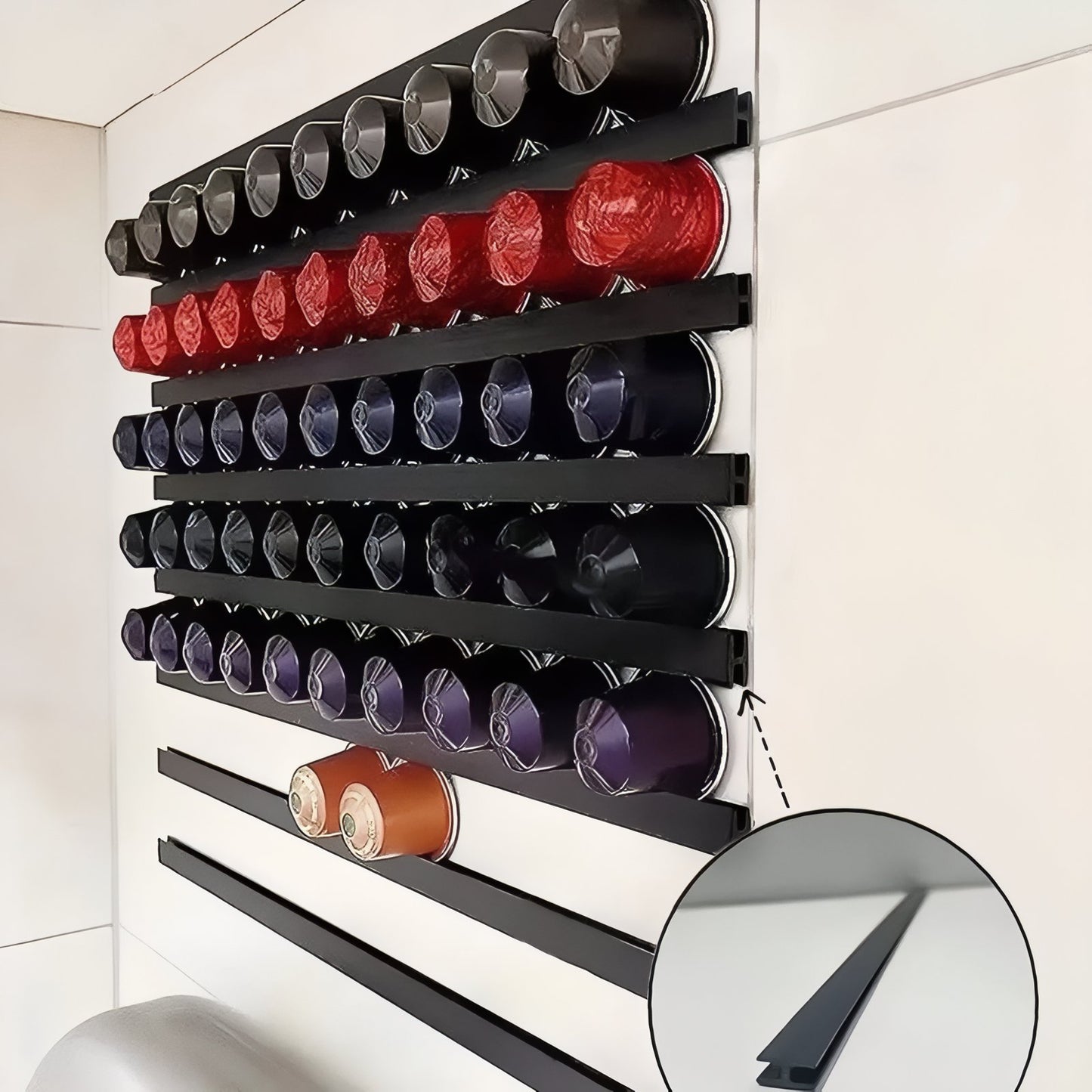 Porte-capsules Nespresso Mural