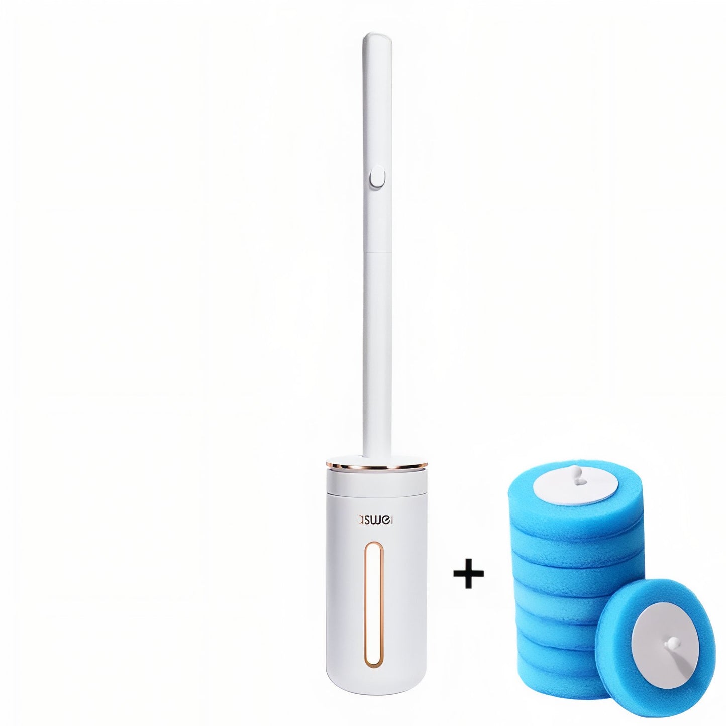 Brosse De Toilette Murale Avec Éponge Jetable Multicolore