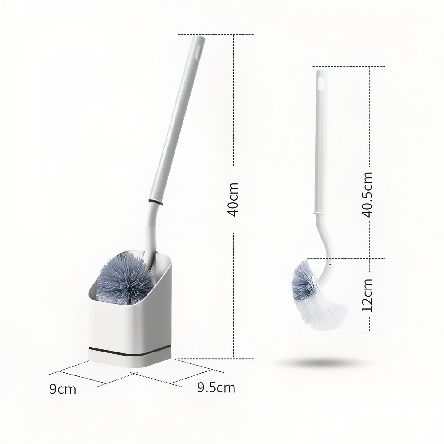 Brosse De Toilette En Silicone Avec Manche Ergonomique