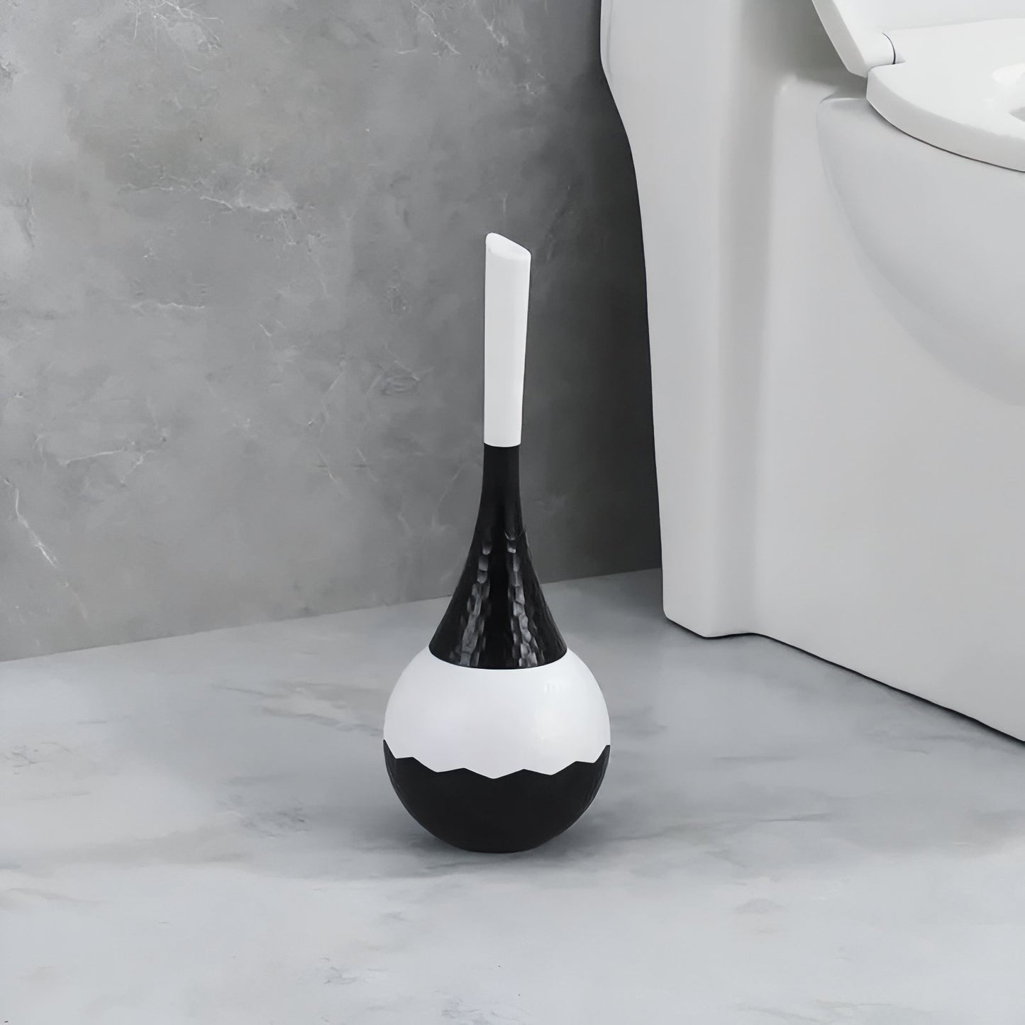Brosse De Toilette Originale Avec Poignée Design Et Finition Métallique