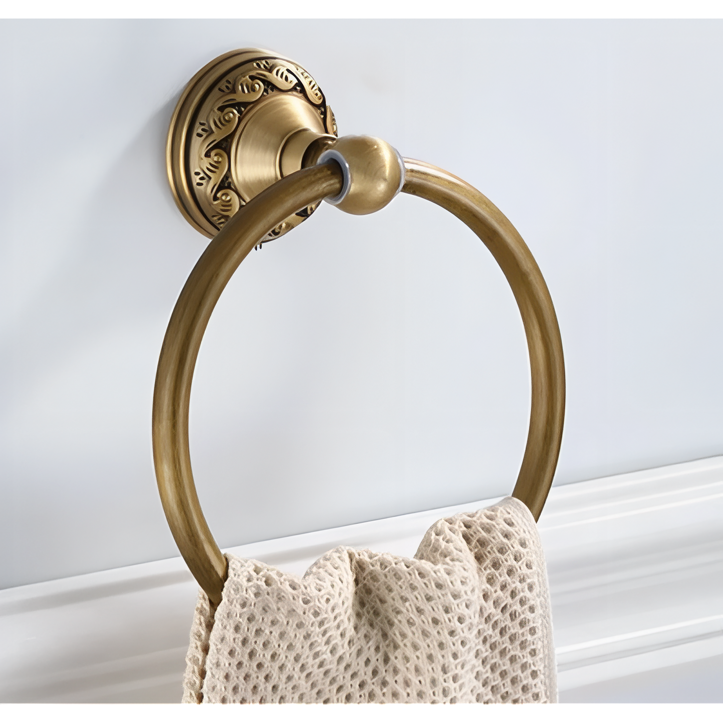 Porte-Serviettes Pour Salle De Bain En Laiton Vintage