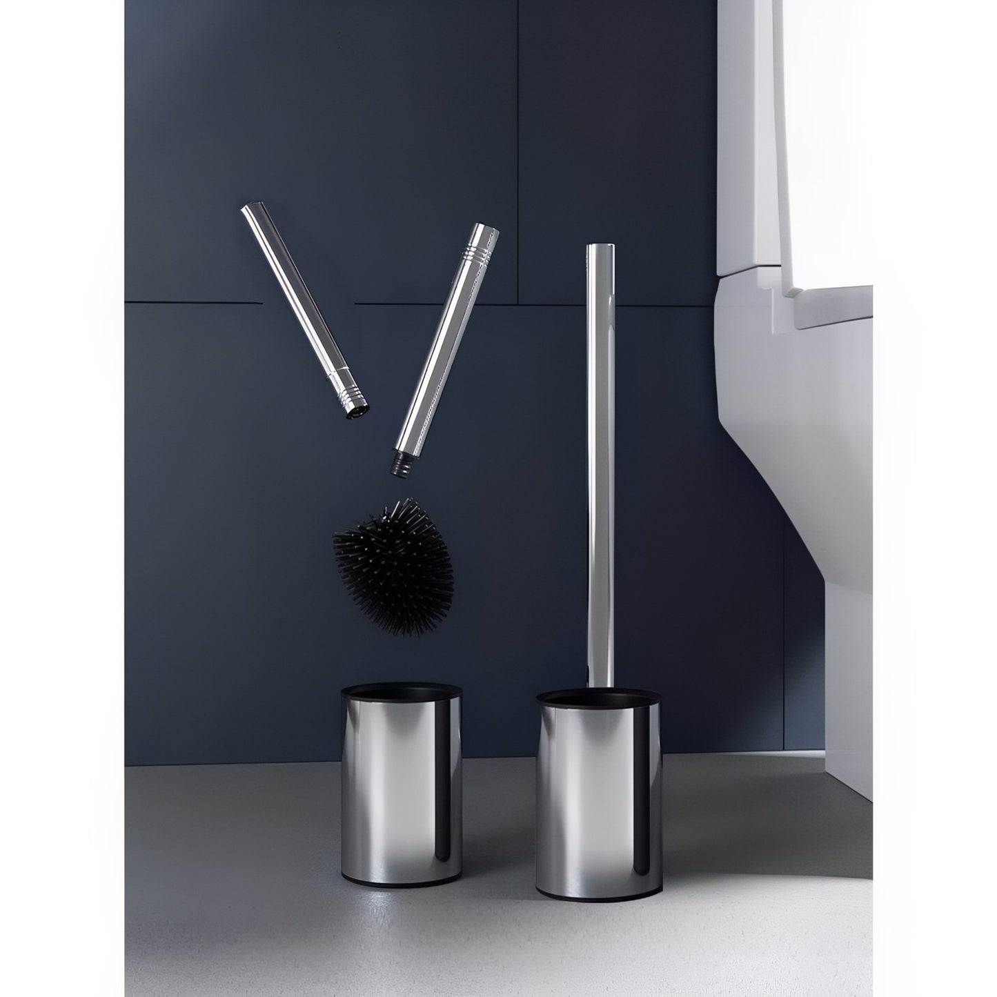 Brosse de Toilette Noire Brillante