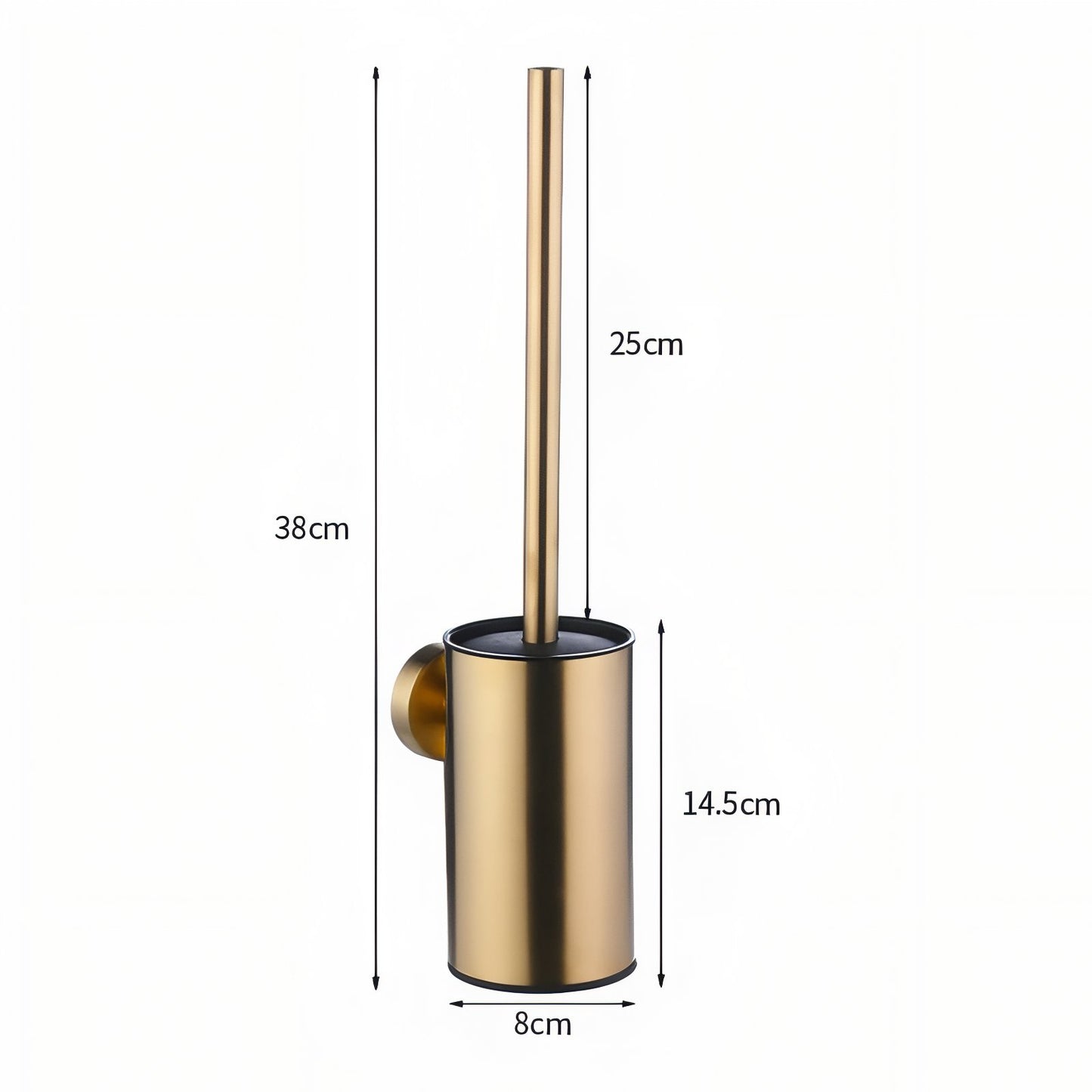 Brosse De Toilette Mural En Acier Inoxydable