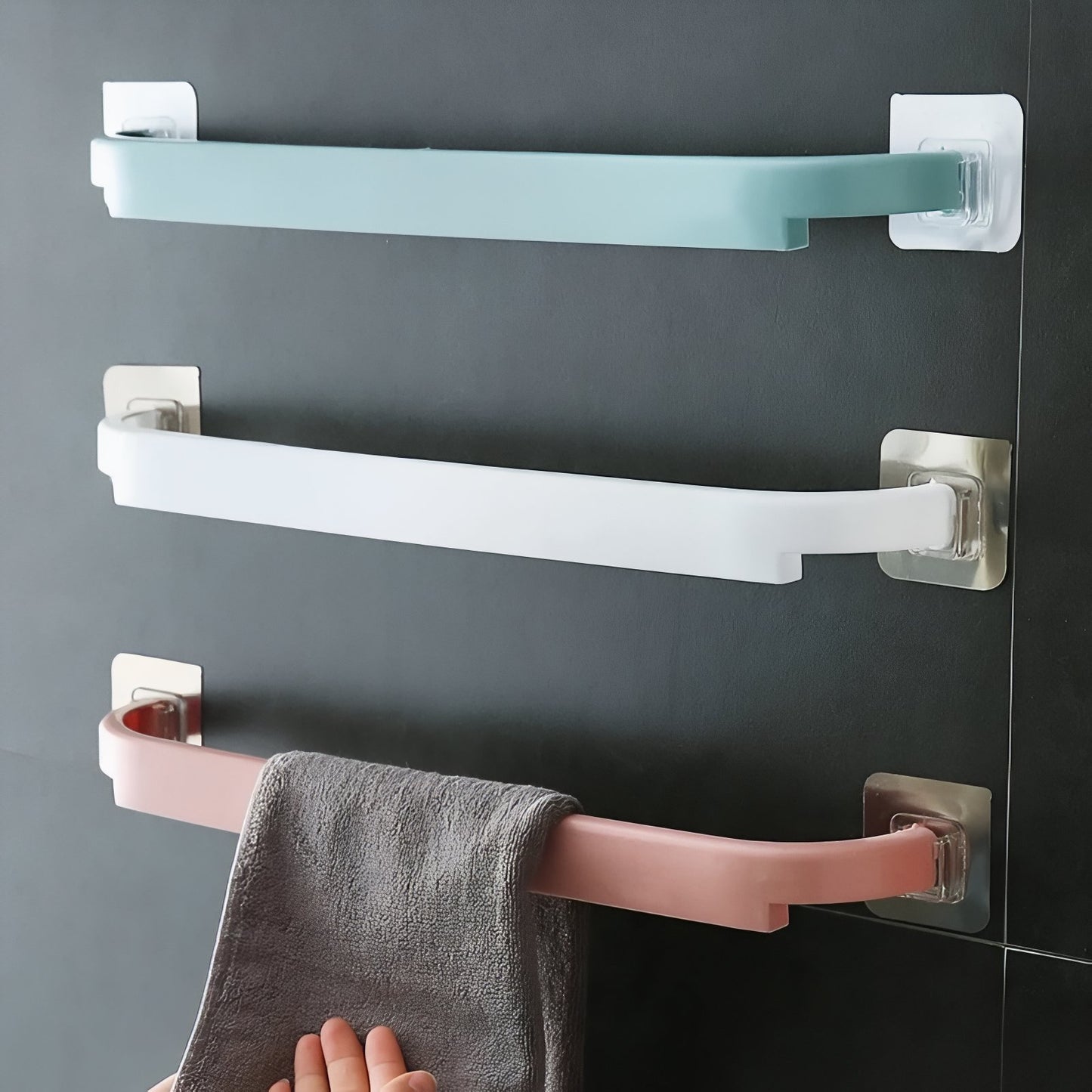 Porte-Serviette Salle De Bain Mural Adhésif Sans Percer