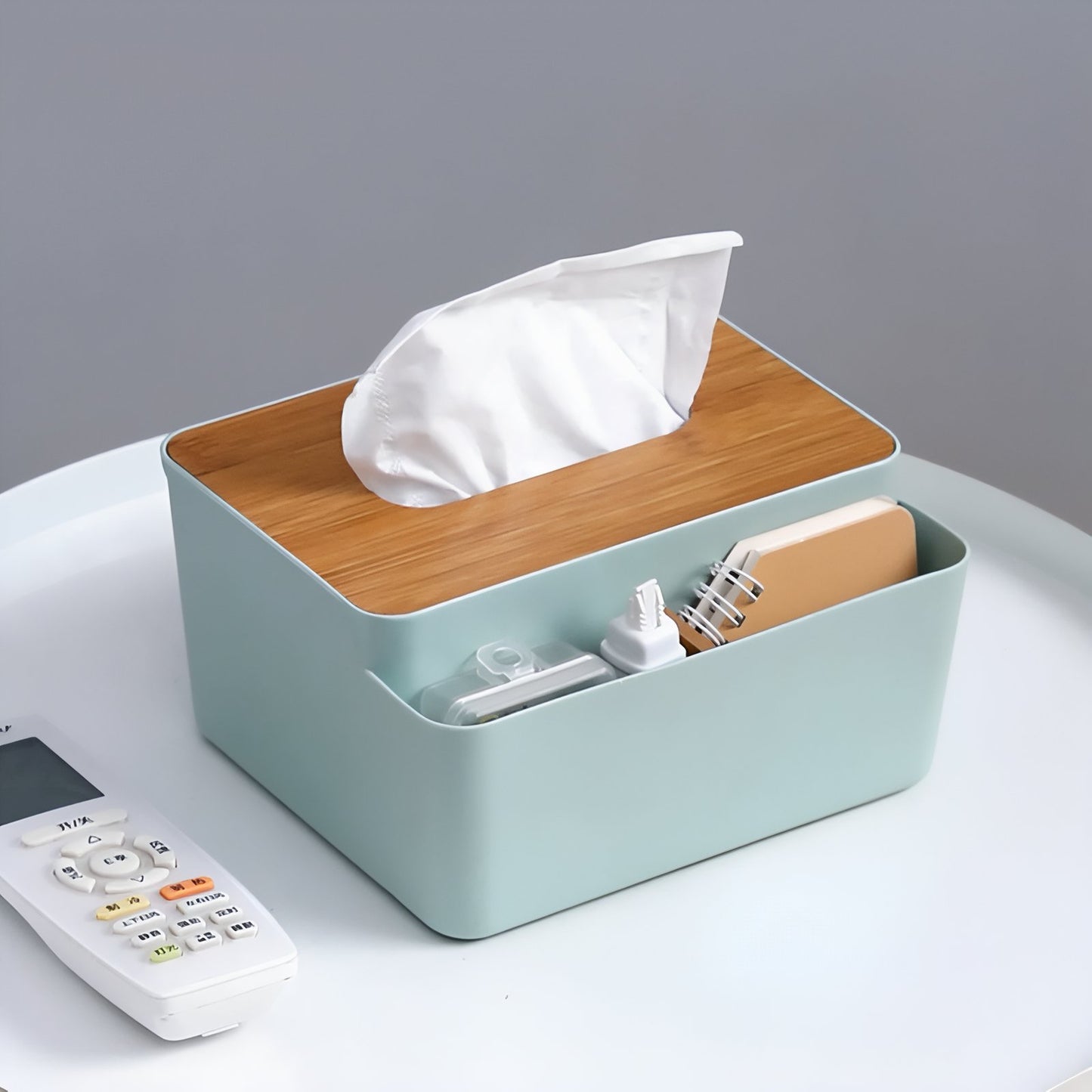 Distributeur De Mouchoirs Design Moderne Avec Couvercle En Bois