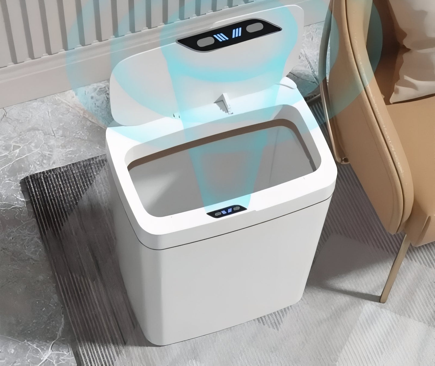 Poubelle Étroite Avec Couvercle Étanche 15 L