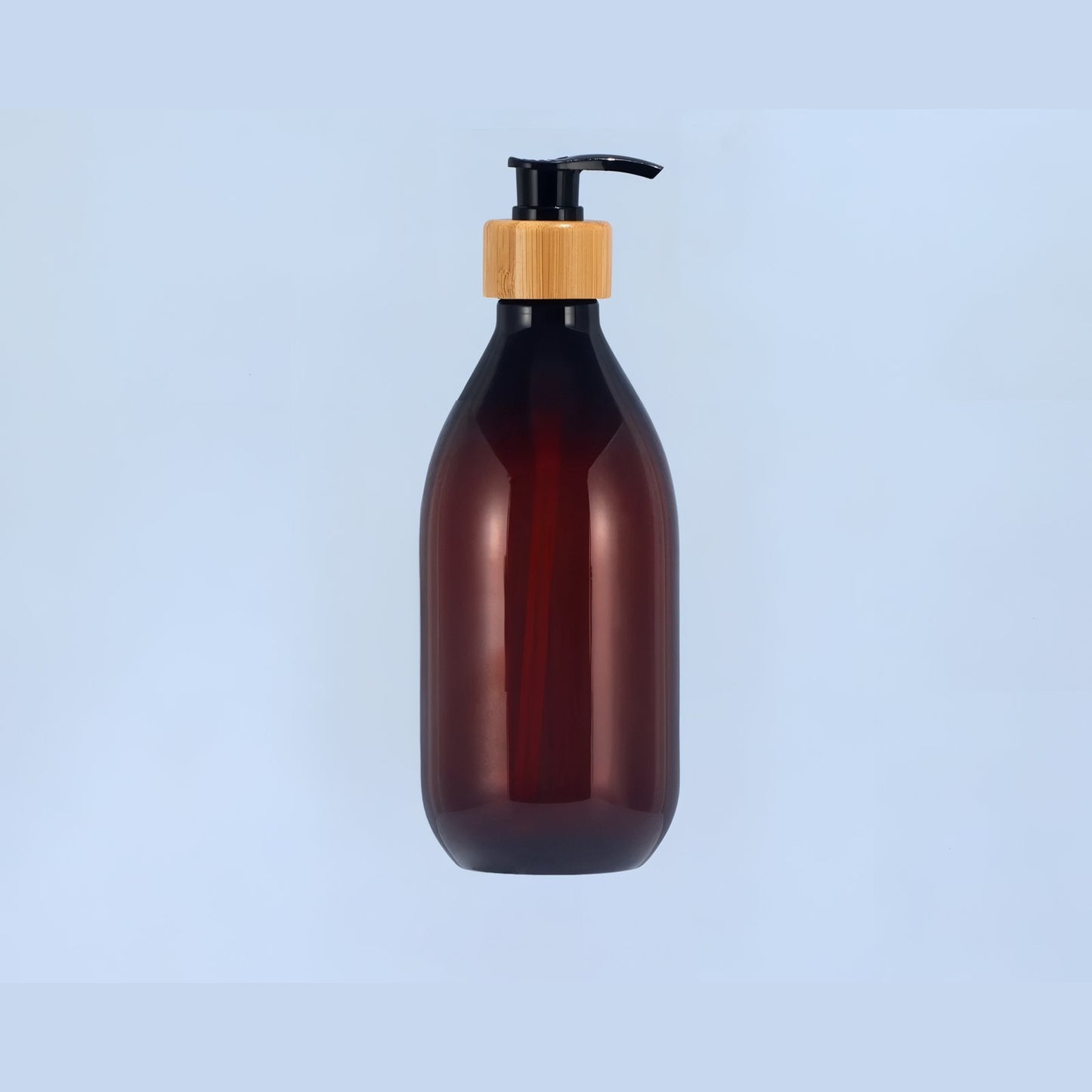Distributeur de Shampooing et Gel Douche avec Pompe en Bambou