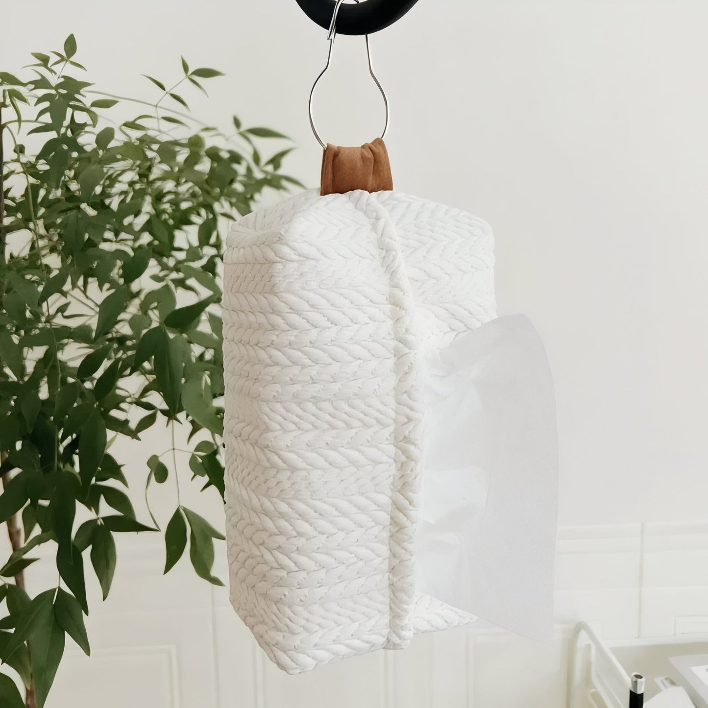 Boîte À Mouchoirs En Tissu Naturel