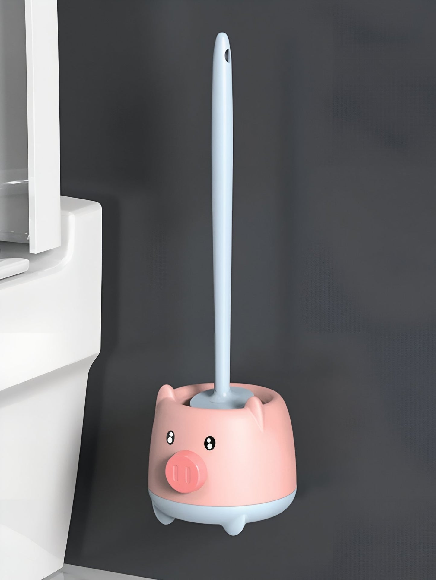 Brosse de Toilettes Avec Support en Forme de Cochon