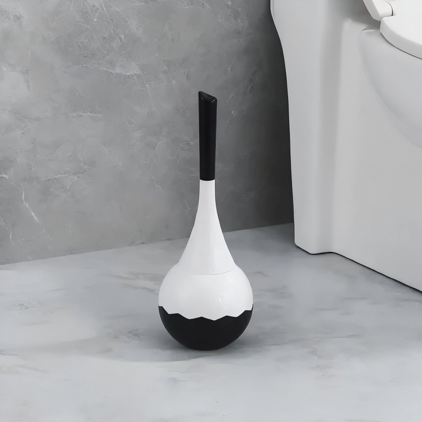Brosse De Toilette Originale Avec Poignée Design Et Finition Métallique