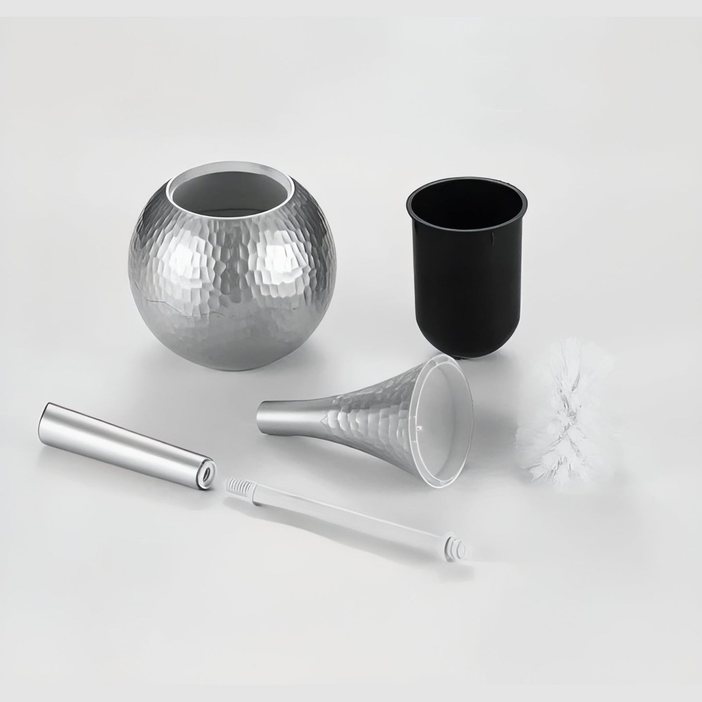 Brosse De Toilette Originale Avec Poignée Design Et Finition Métallique