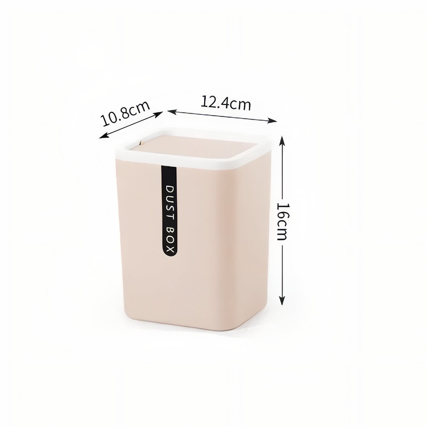 Poubelle Carrée À Couvercle Basculant Pour Salle De Bain Ou Toilette