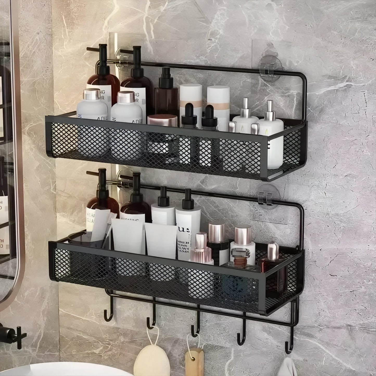 Étagères Murales En Acier Inoxidable Pour Cosmétiques