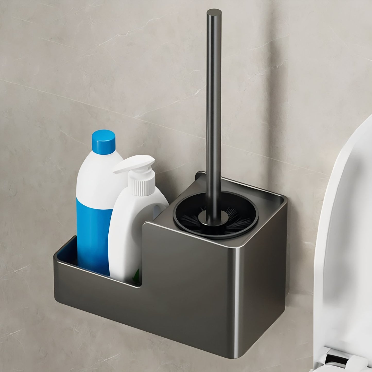 Brosse De Toilette Murale En Acier Inoxydable Avec Aération