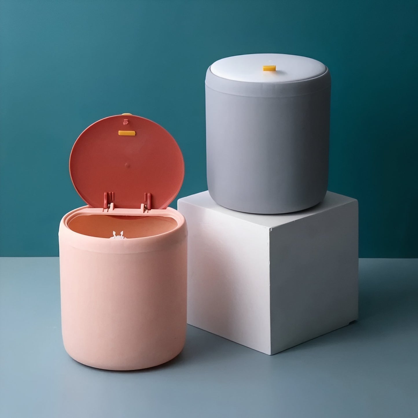 Mini Poubelle Design Avec Couvercle Étanche Et Coloré