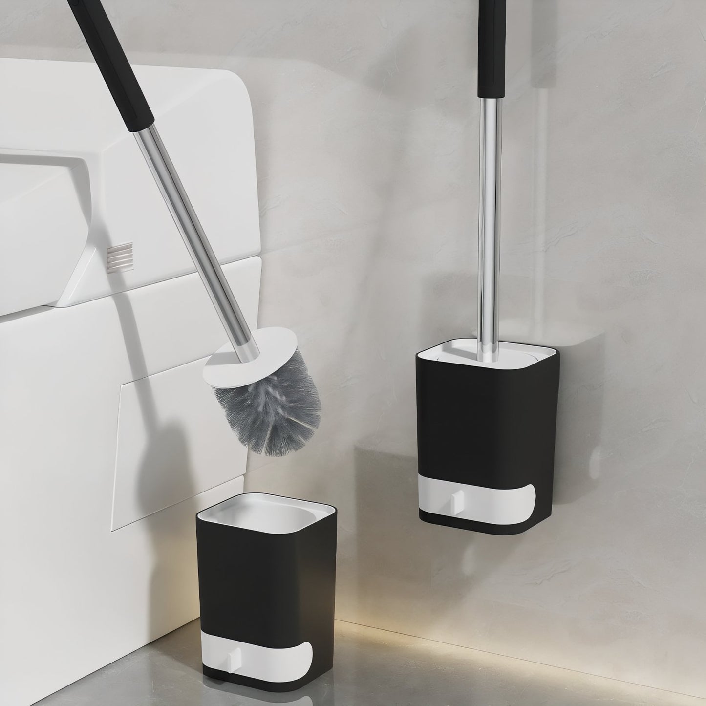 Brosse de Toilette Noir ou Blanc avec Receveur