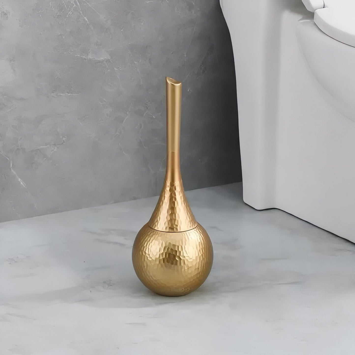 Brosse De Toilette Originale Avec Poignée Design Et Finition Métallique