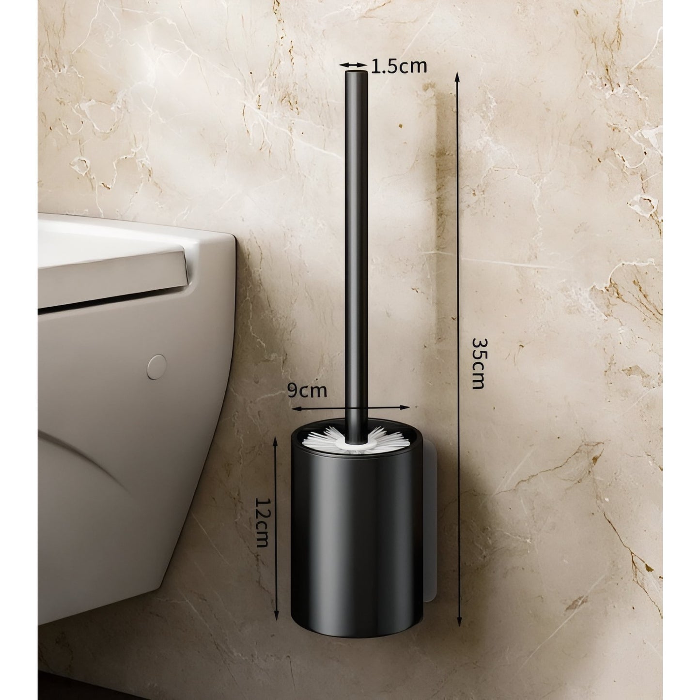 Brosse De Toilette Mural En Acier Inoxydable Design
