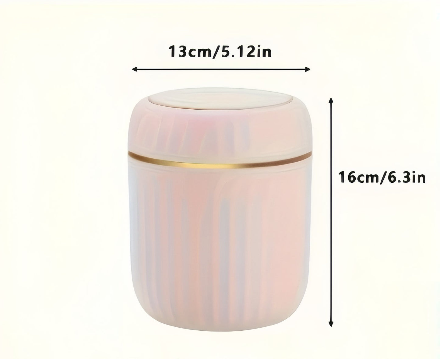 Poubelle Compacte Avec Couvercle En Relief Minimaliste