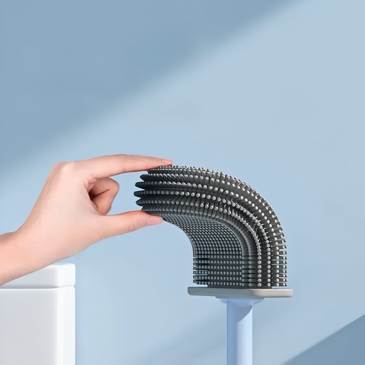 Brosse De Toilette Murale Élégante Avec Manche Doré En Plastique