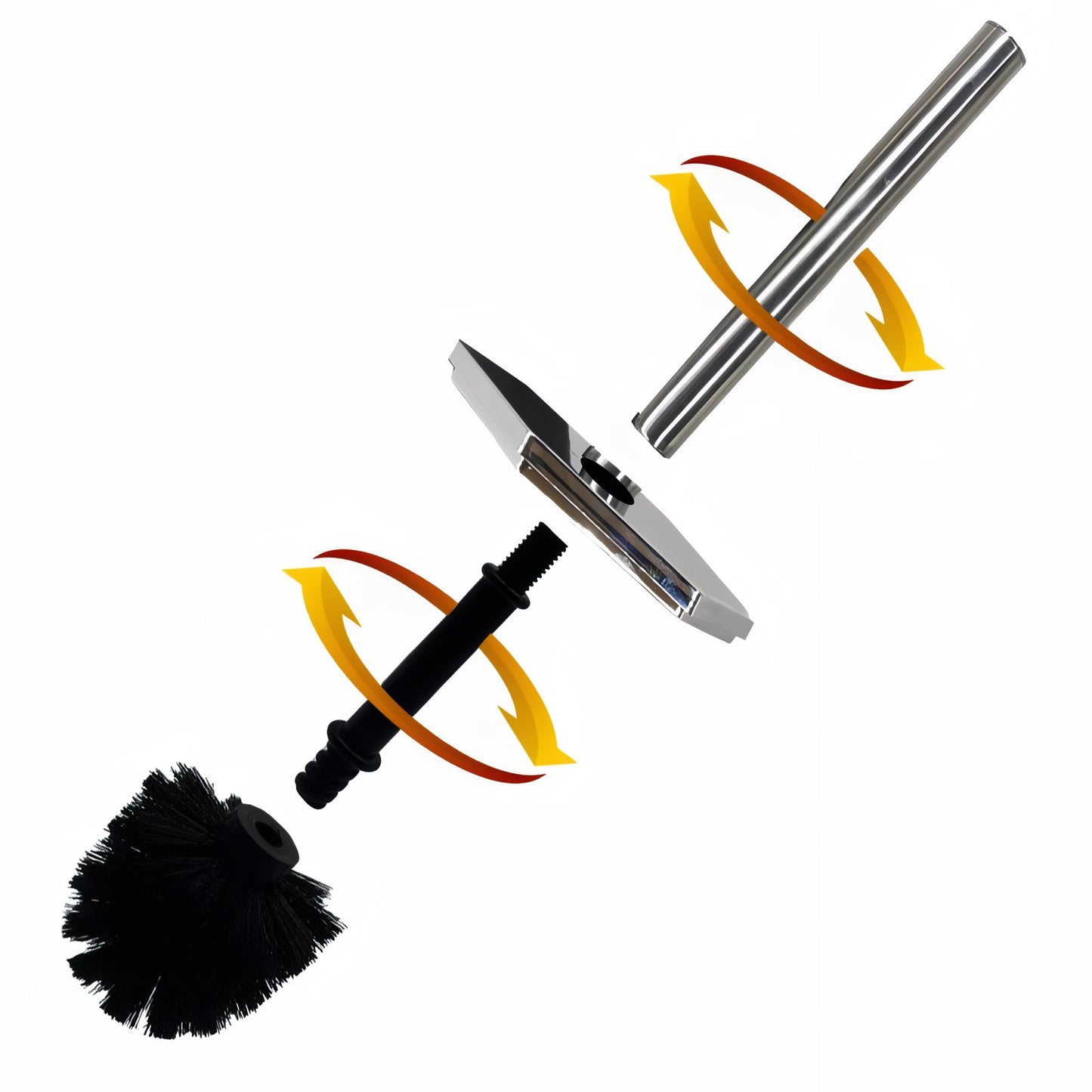 Brosse De Toilette Design Noir Et Blanc Avec Base Hexagonale