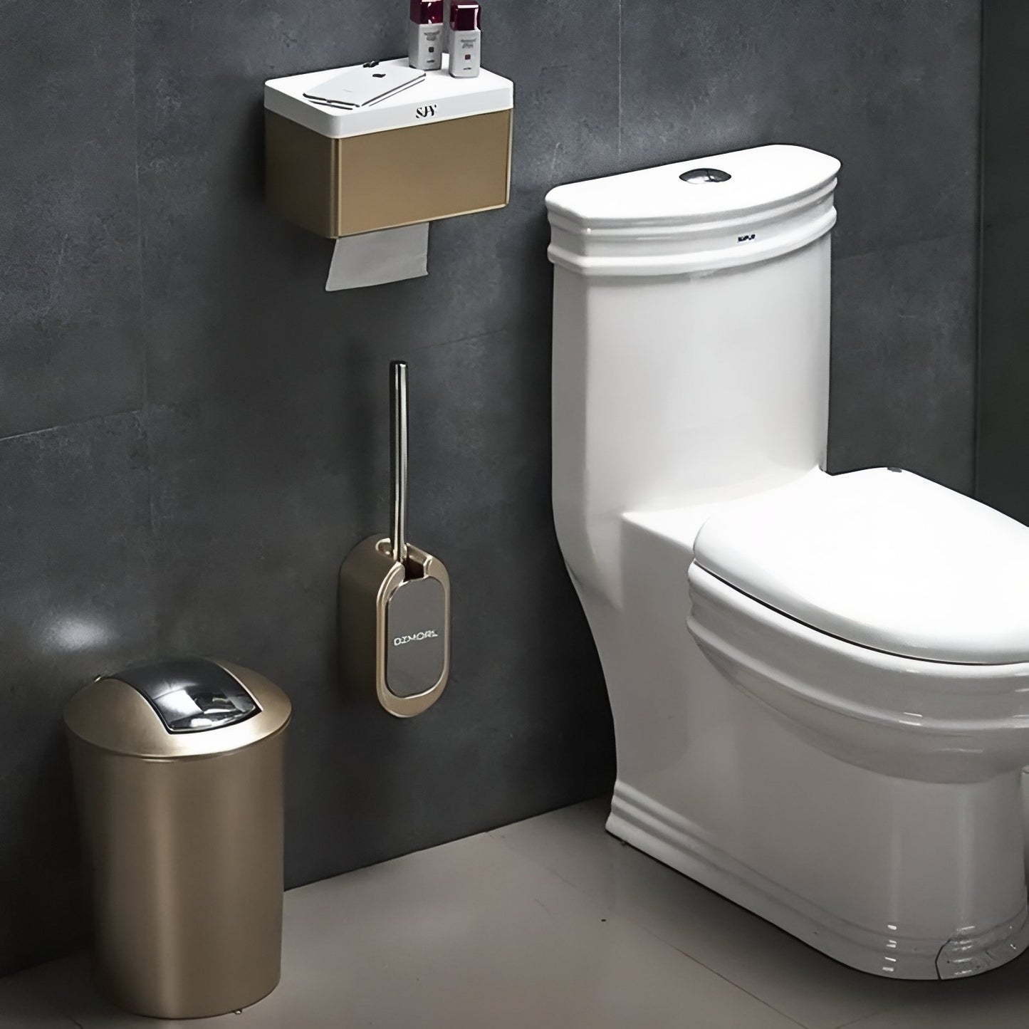 Brosse De Toilette Murale En Acier Inoxydable