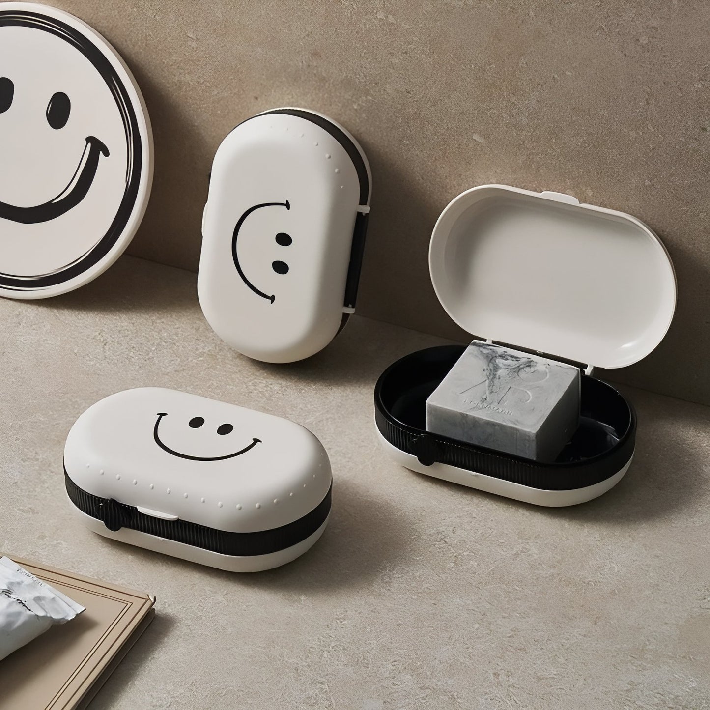 Boîte À Savon De Voyage Étanche Avec Sourire
