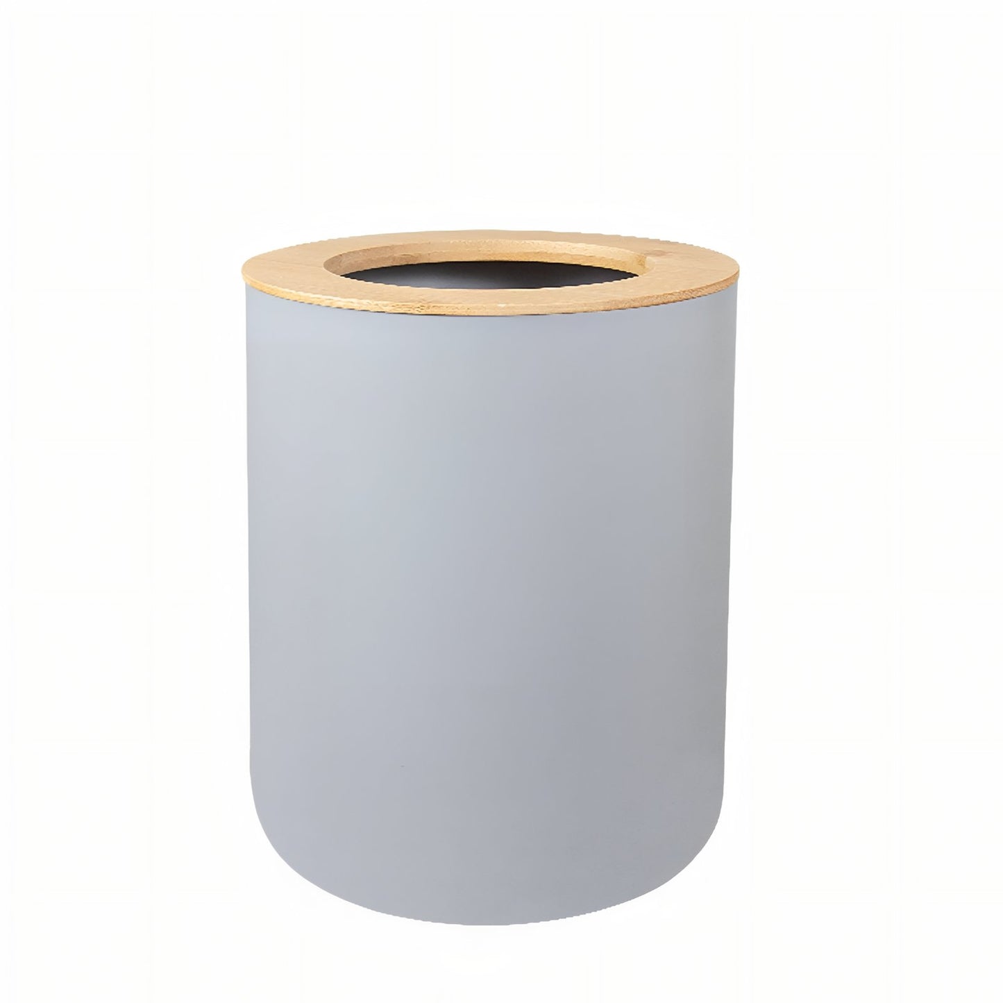 Poubelle Cylindrique En Bois Et Métal