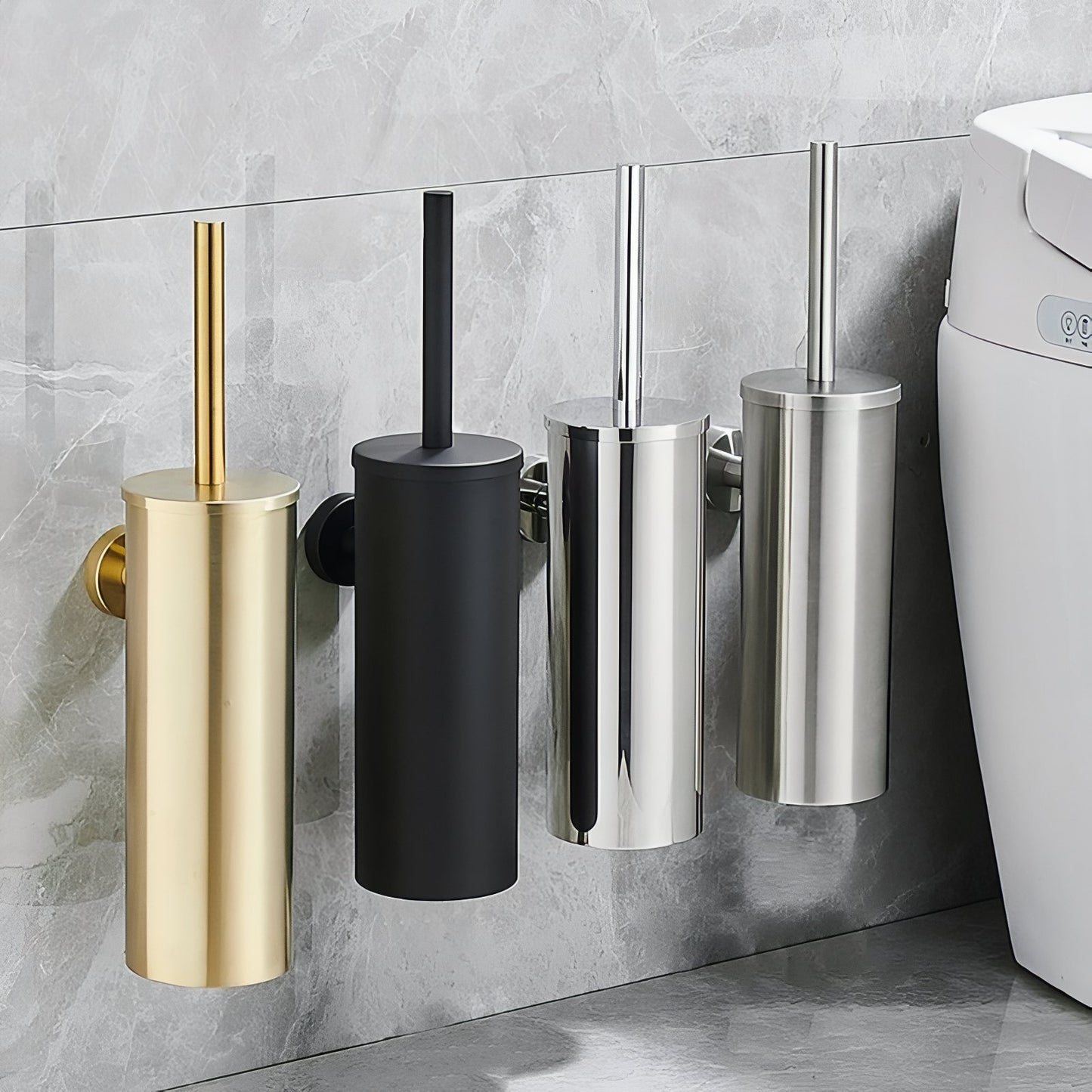 Brosse De Toilette Mural En Acier Inoxydable