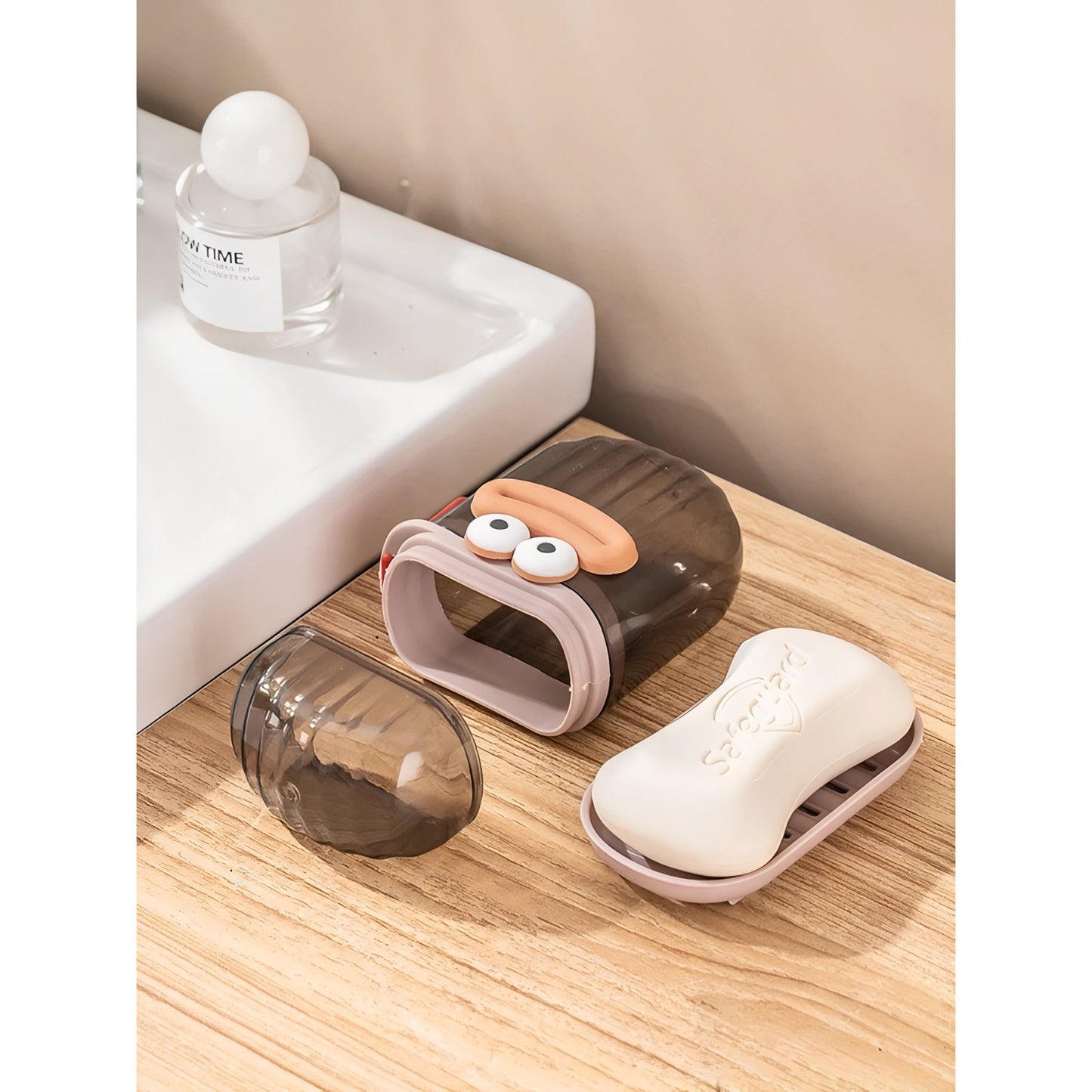 Boîte Porte-Savon Portable En Plastique Transparent