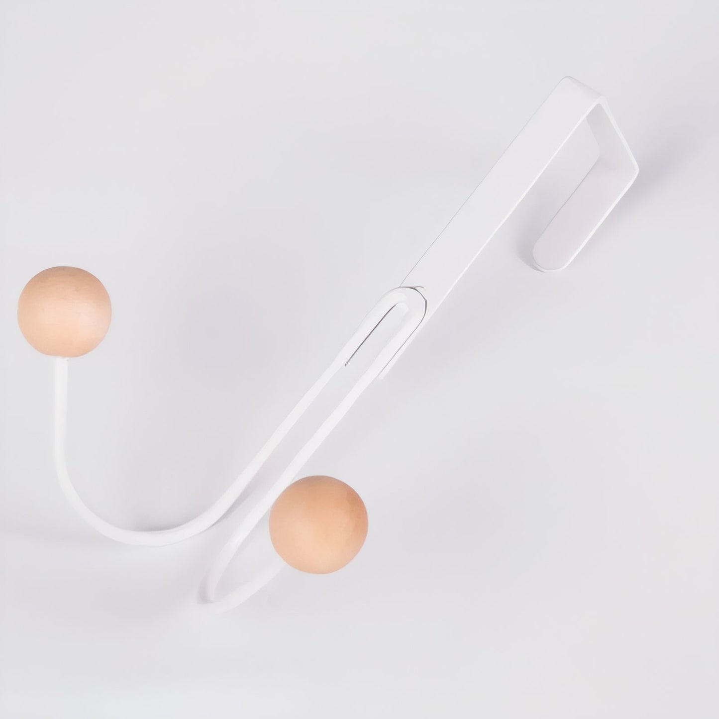 Porte-Manteau Minimaliste Avec Crochets L et Boules en Bois