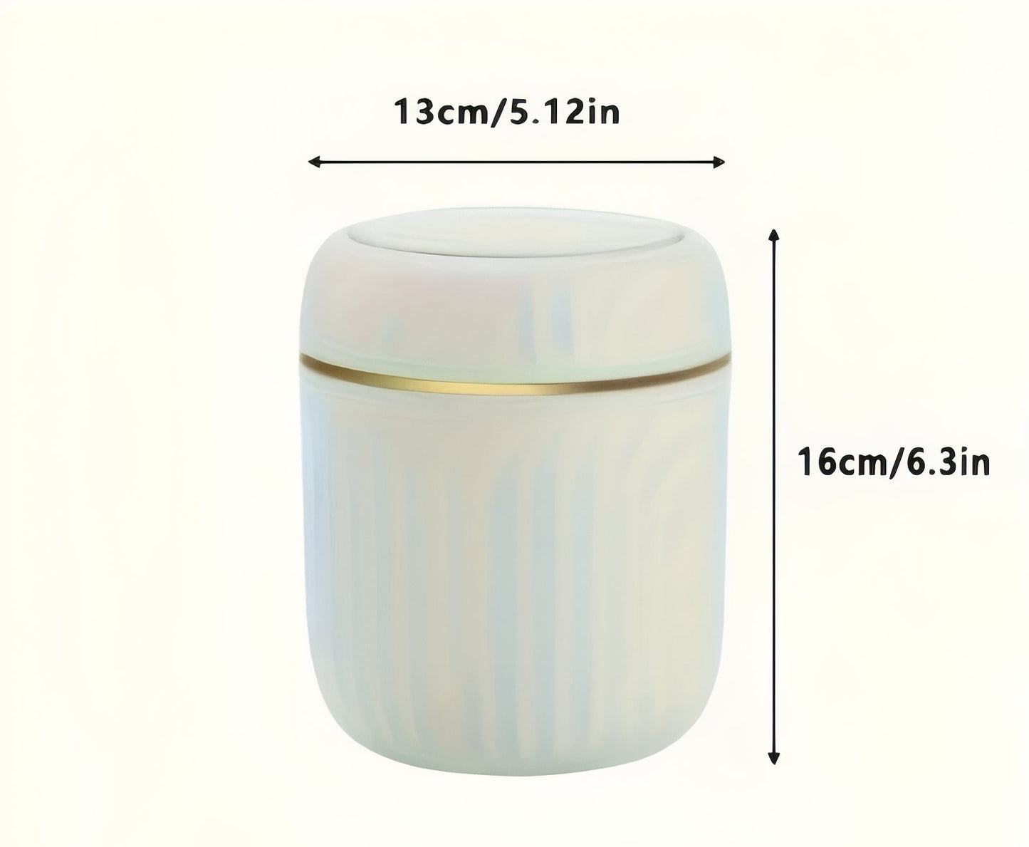 Poubelle Compacte Avec Couvercle En Relief Minimaliste