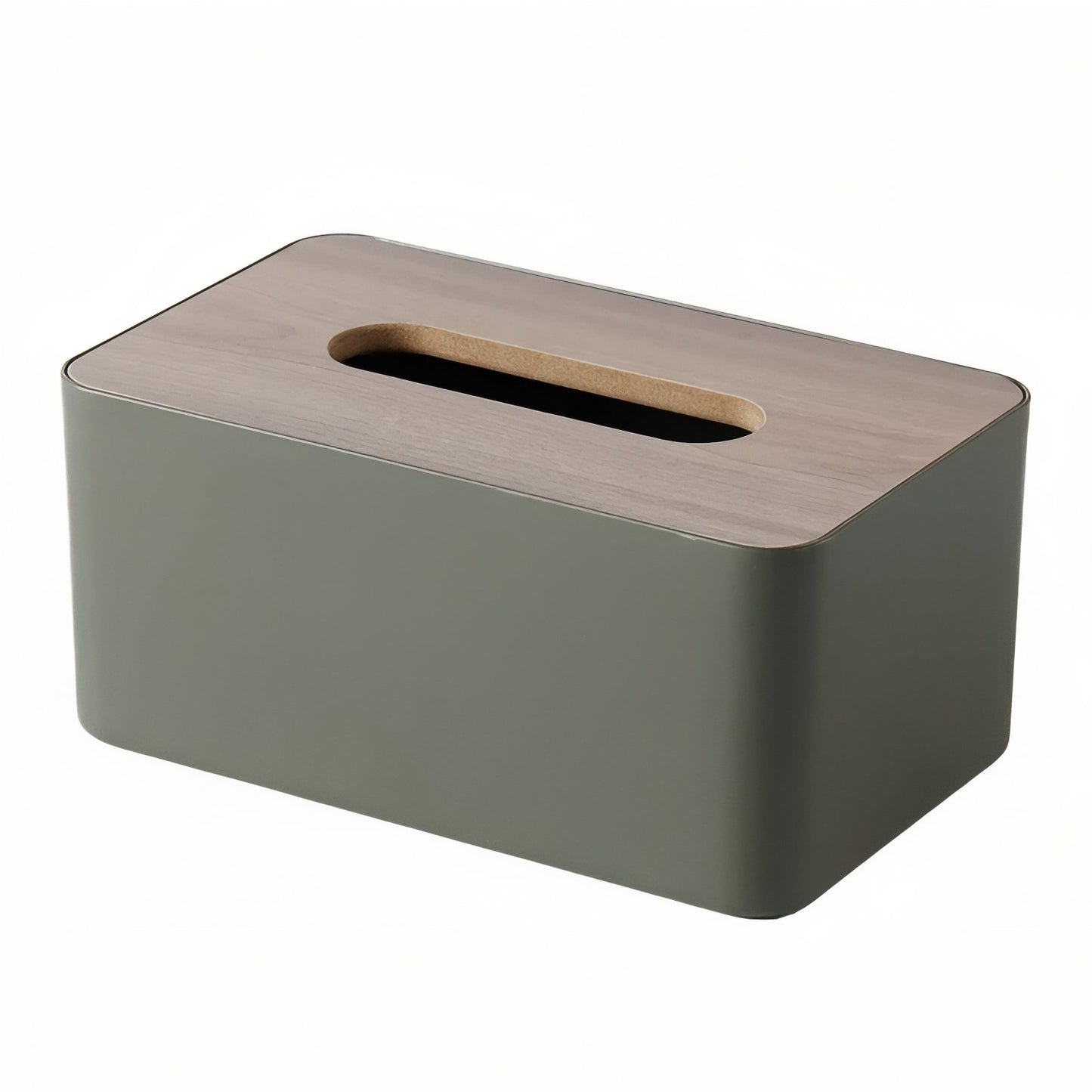 Boîte À Mouchoirs Rectangulaire Moderne Avec Couvercle En Bois