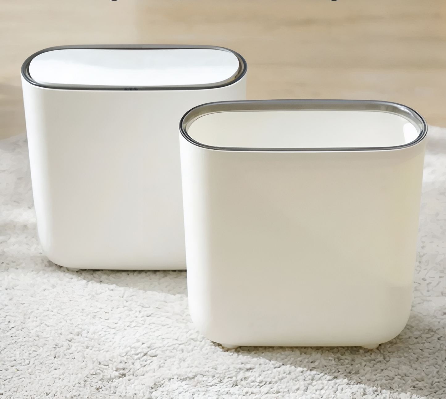 Poubelle Moderne En Plastique Avec Pieds Antidérapants Pour Toilette