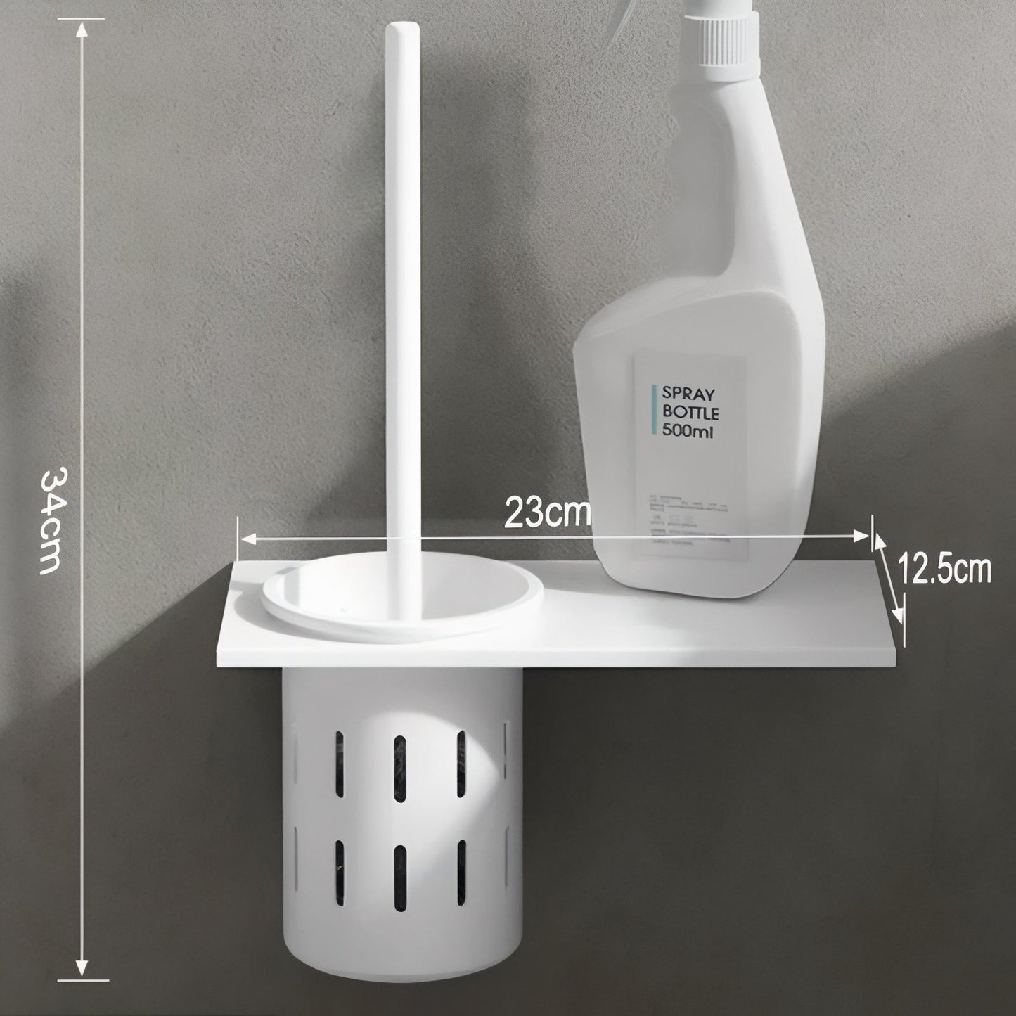 Brosse De Toilette Murale En Acier Inoxydable Chic