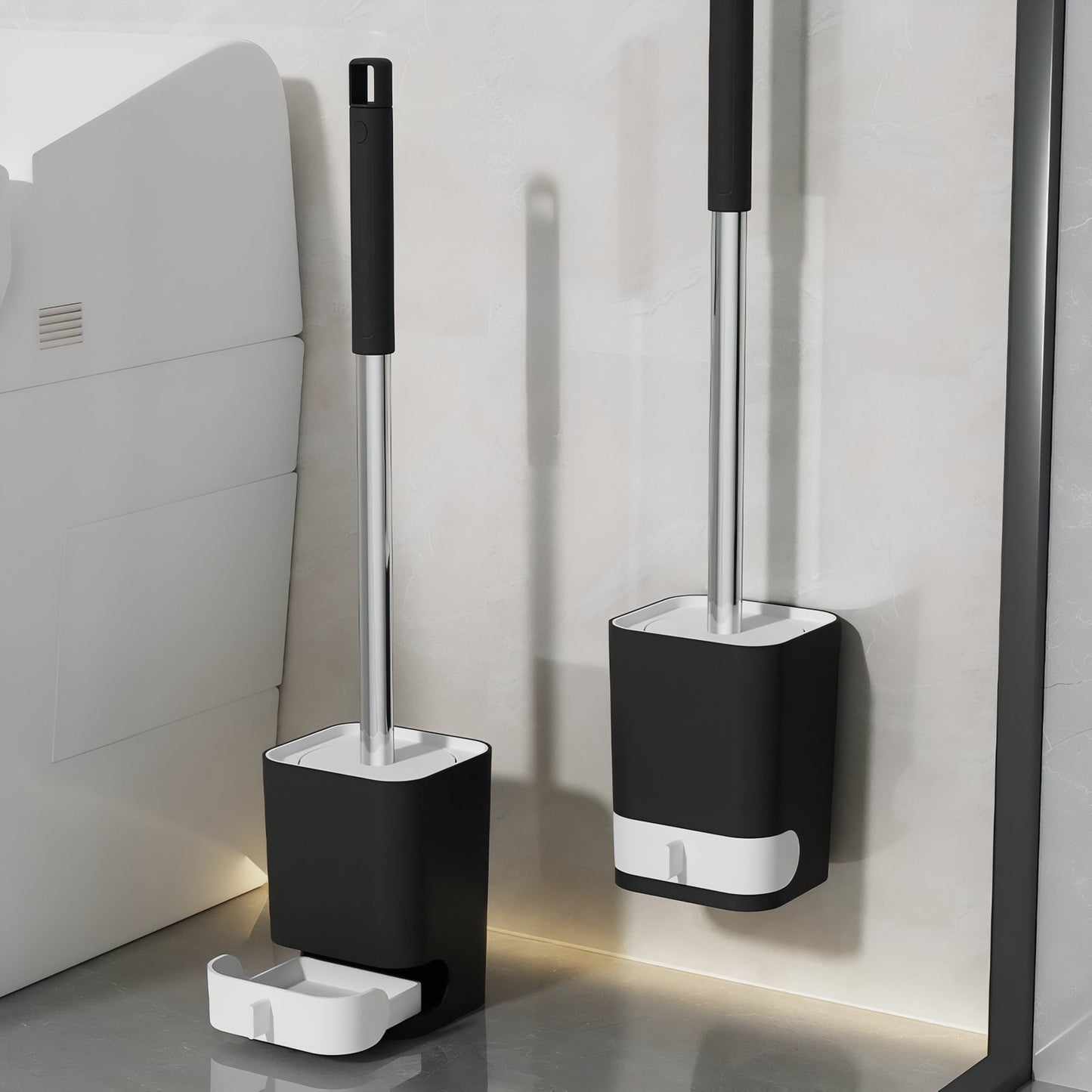 Brosse de Toilette Noir ou Blanc avec Receveur