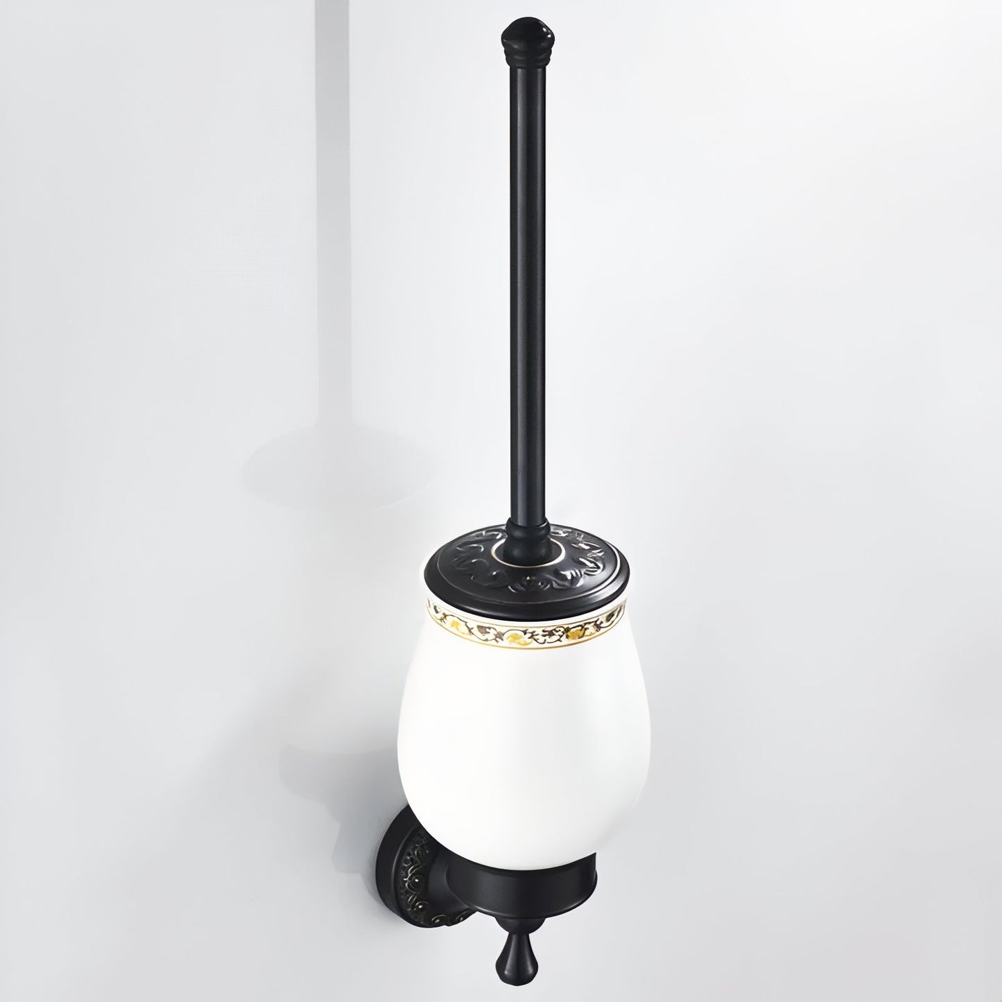 Brosse De Toilette Murale En Céramique Et Métal