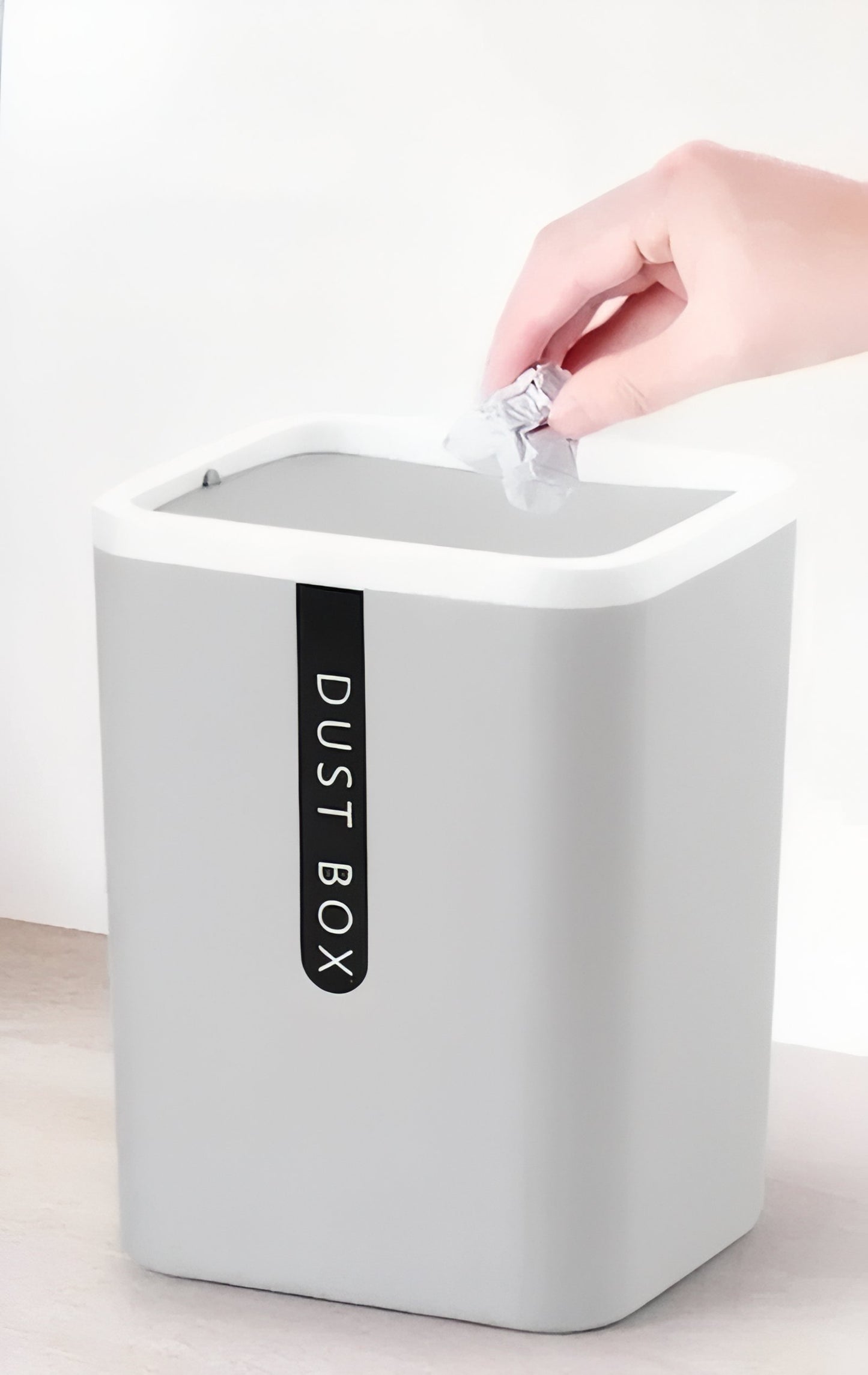 Poubelle Carrée À Couvercle Basculant Pour Salle De Bain Ou Toilette