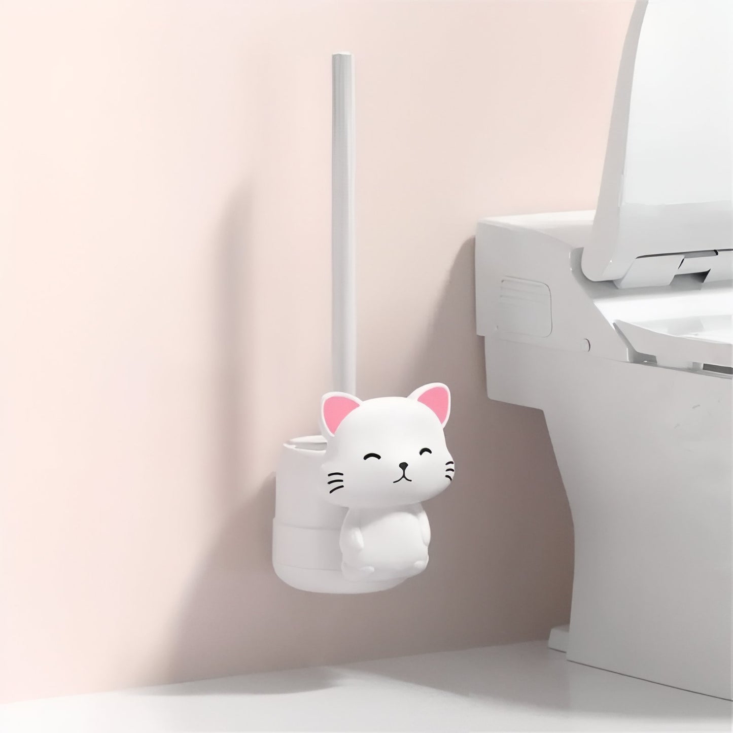 Brosse De Toilette Chat en Plastique