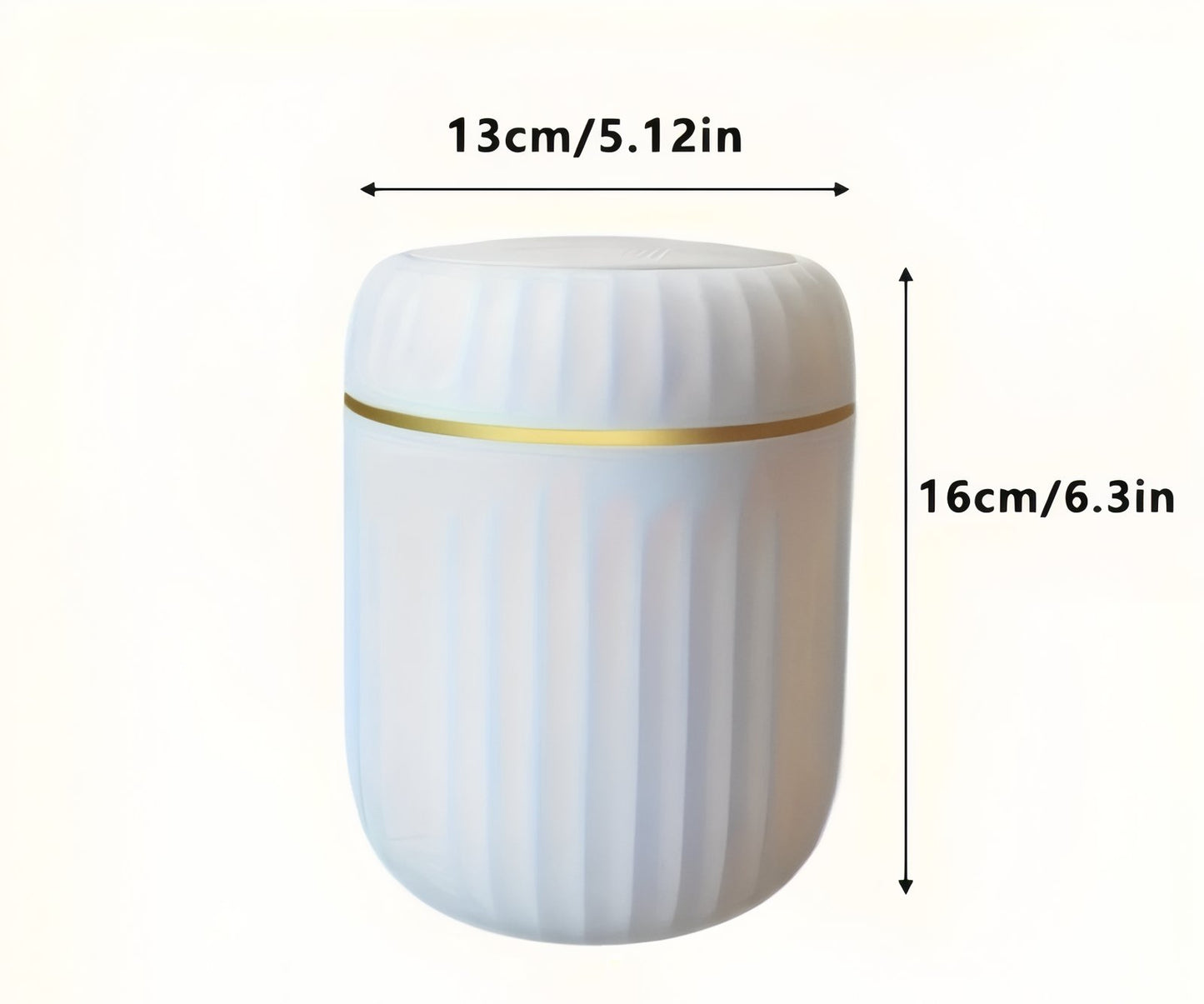 Poubelle Compacte Avec Couvercle En Relief Minimaliste
