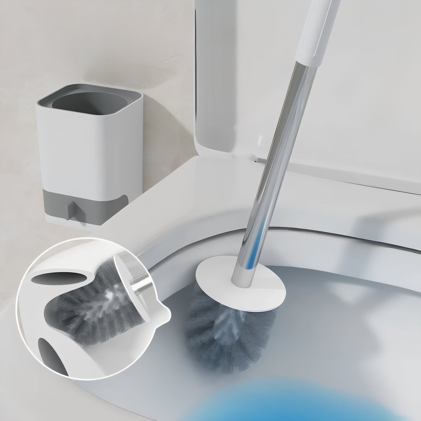 Brosse de Toilette Noir ou Blanc avec Receveur