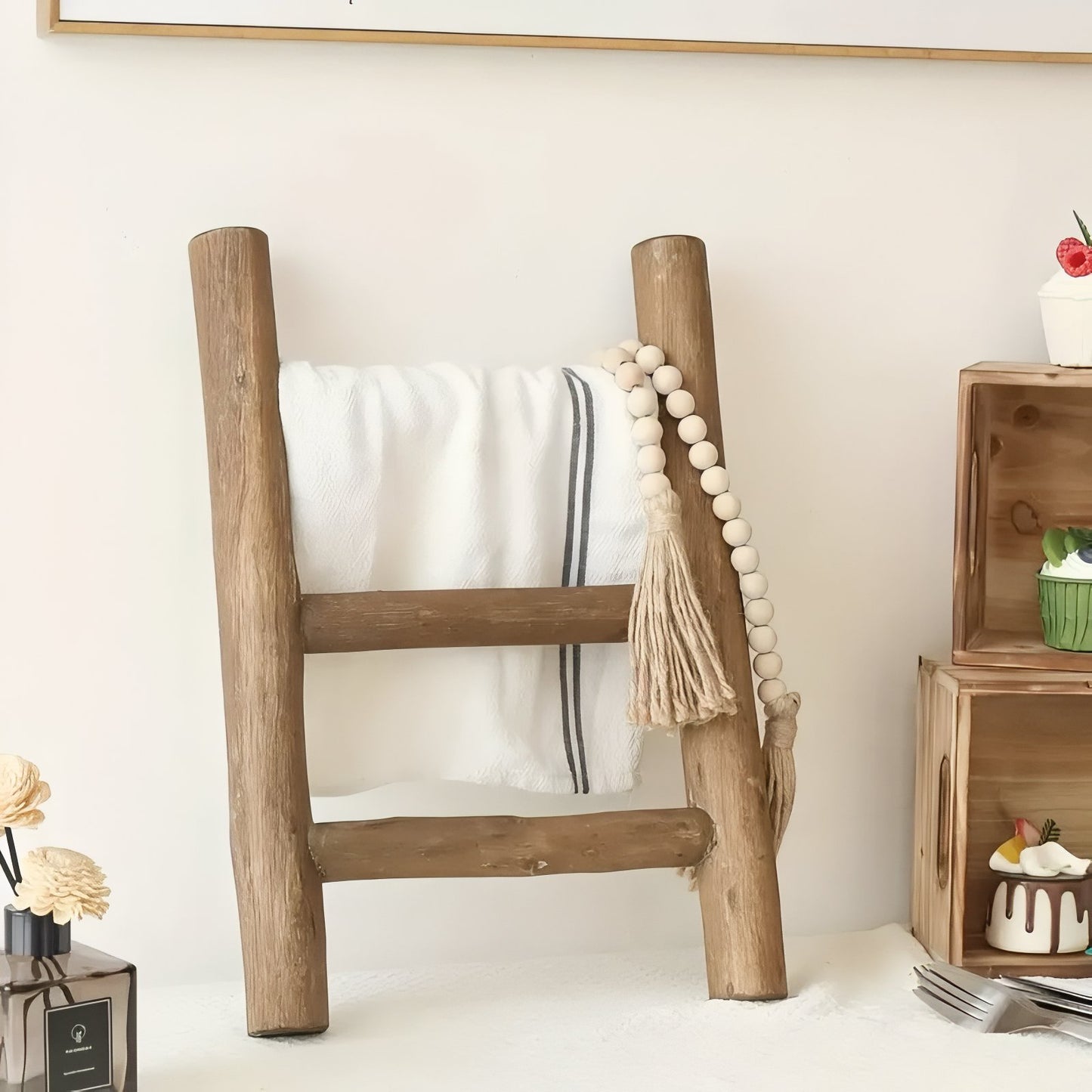 Échelle En Bois Porte-Serviettes